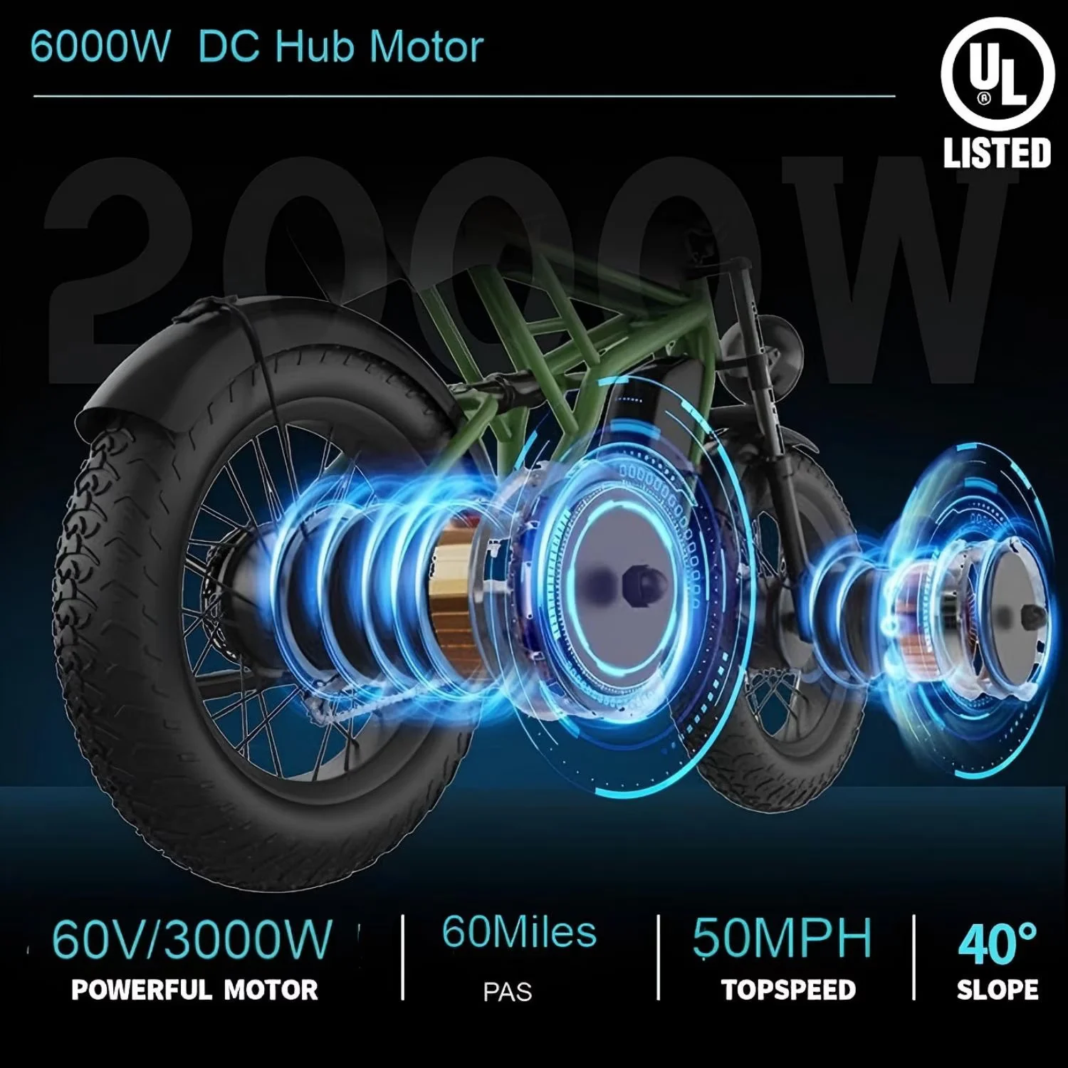Efficient Electric Bike with Battery, 6000W - X2 Pro Red - Long-Lasting Performance Model 2FDD1F