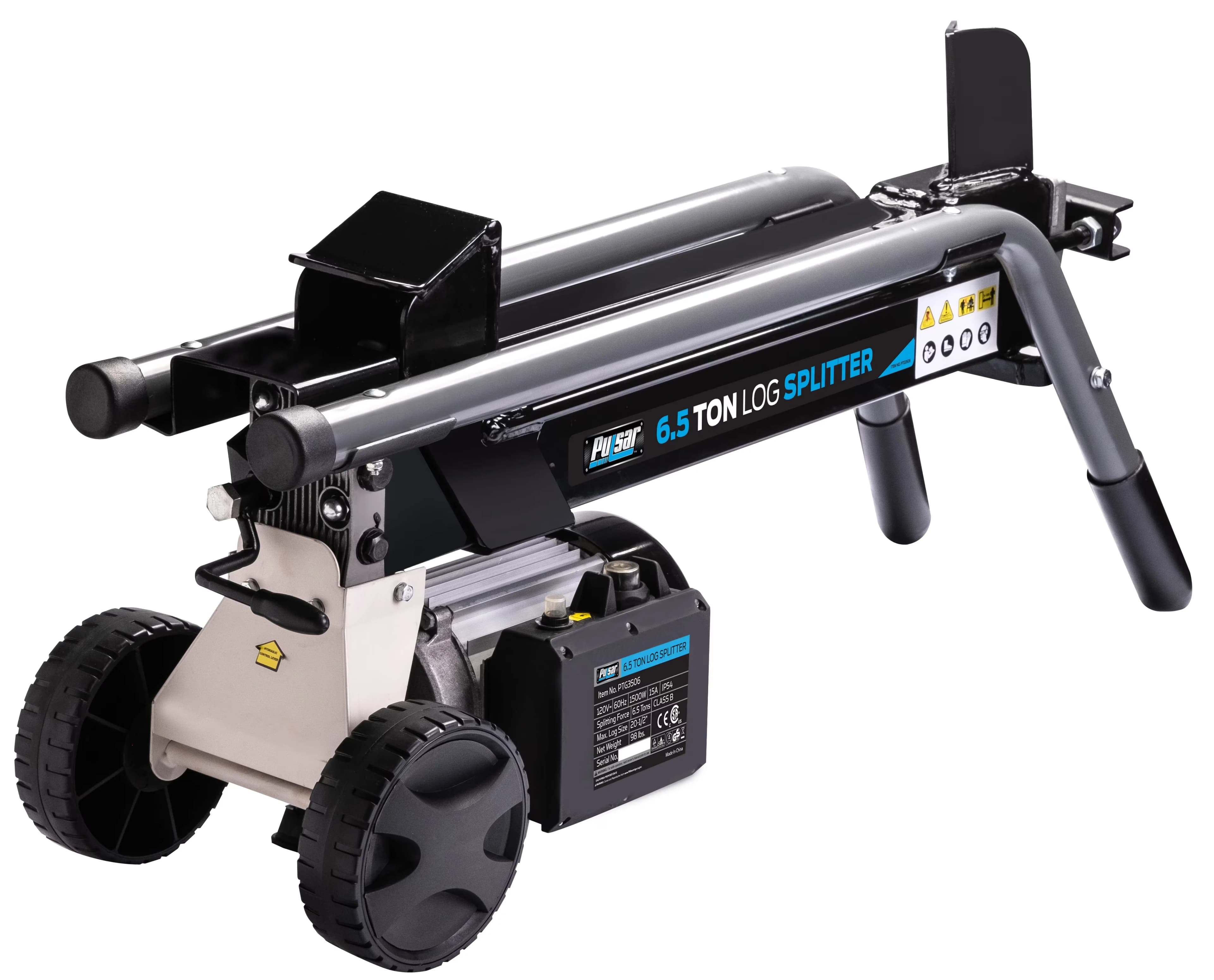 Professional Logsplitter with 6.5 Ton Electric Log Splitter, Splitting Force: 6.5 Tons - Gray Model 50D3FF