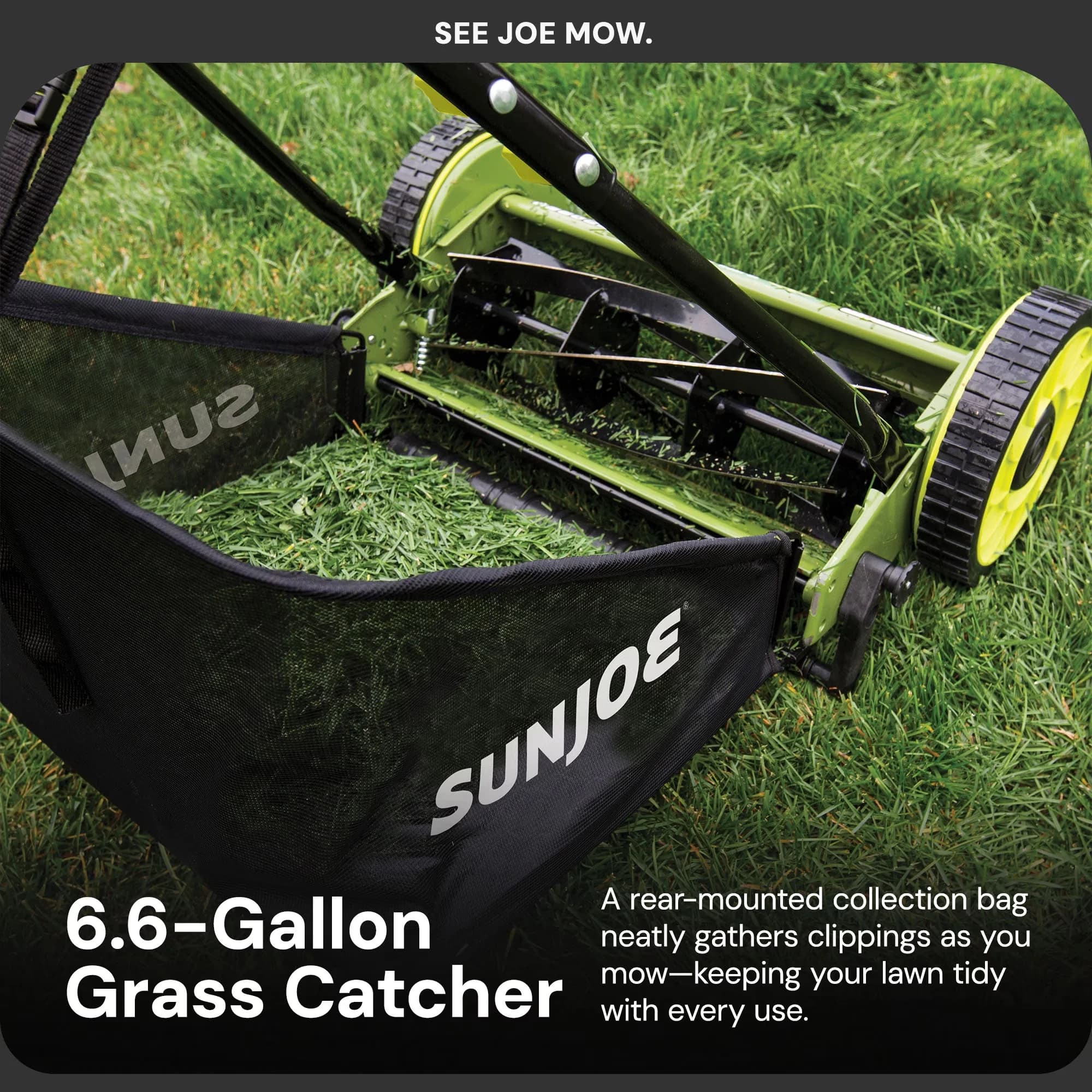 Push Mower Versatile with Comfort Grip, Adjustable, Manual Reel Lawn - 16 Model E6F849
