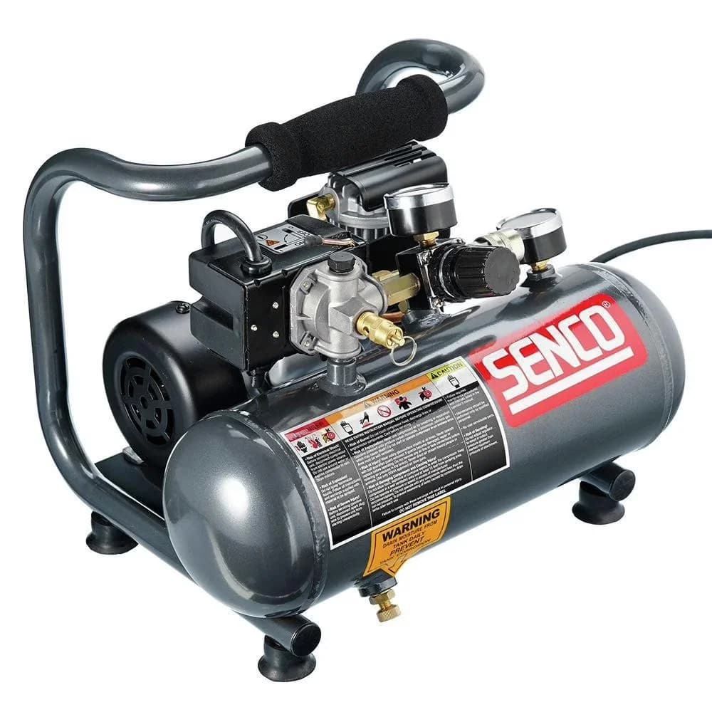 Premium Air Tools Compressor with Portable, 125 PSI - Plastic Gray, Blue Model 1B0C99