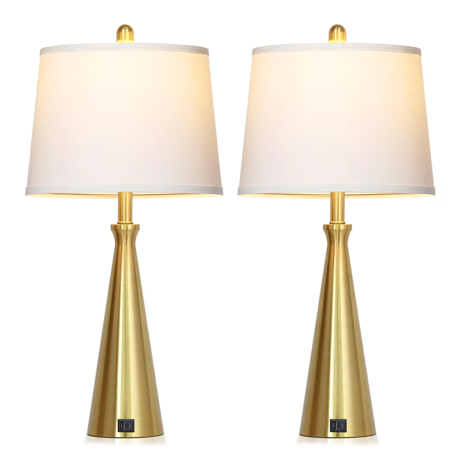Lamp Set Reliable with LED, Modern, Dimmable - Metal Gold for Living Room, Bedroom Model 8C1D59
