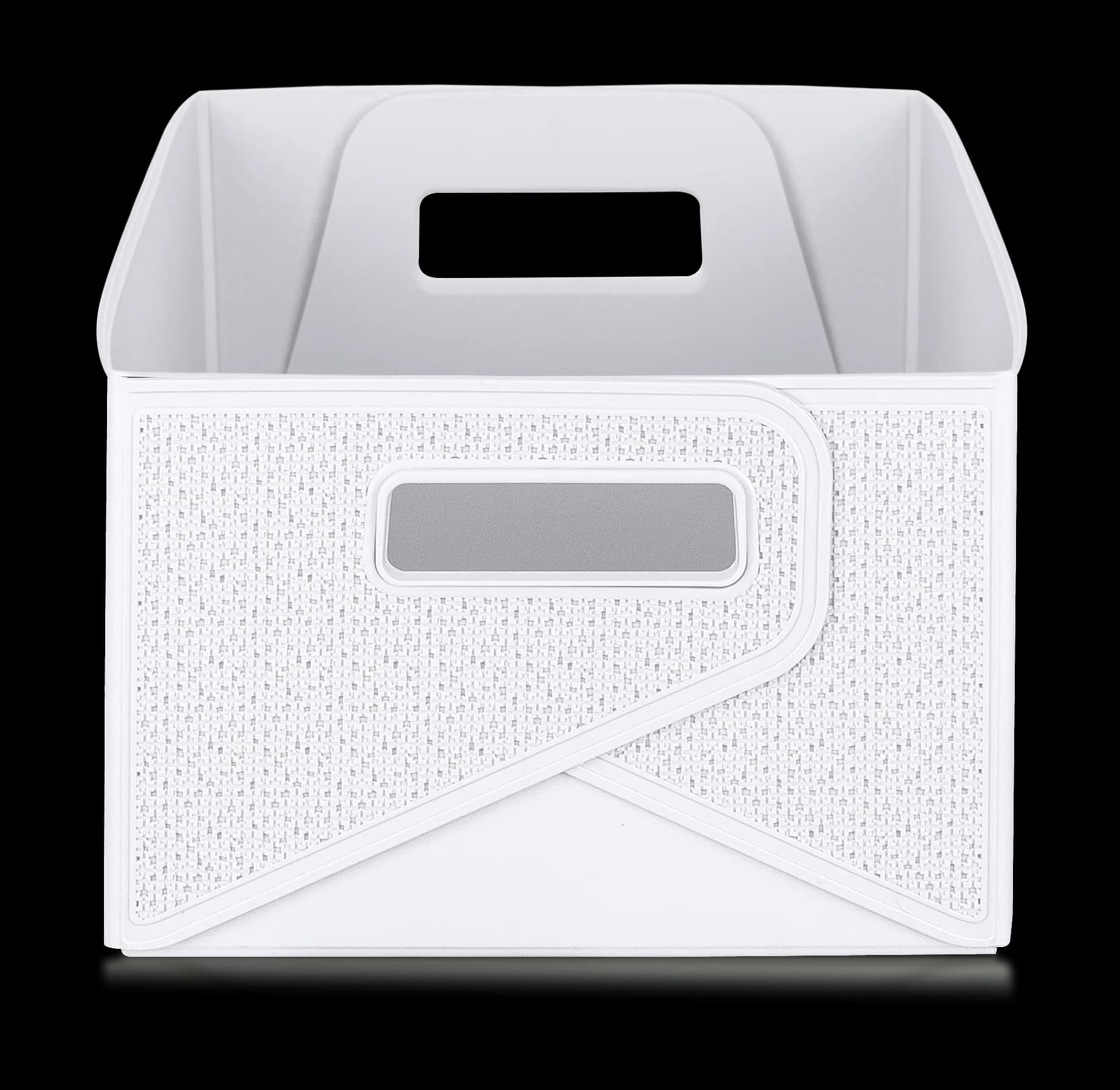 Quality Garage Storage Supply with Collapsible, Set of 3, White - White Plastic Model E478A6