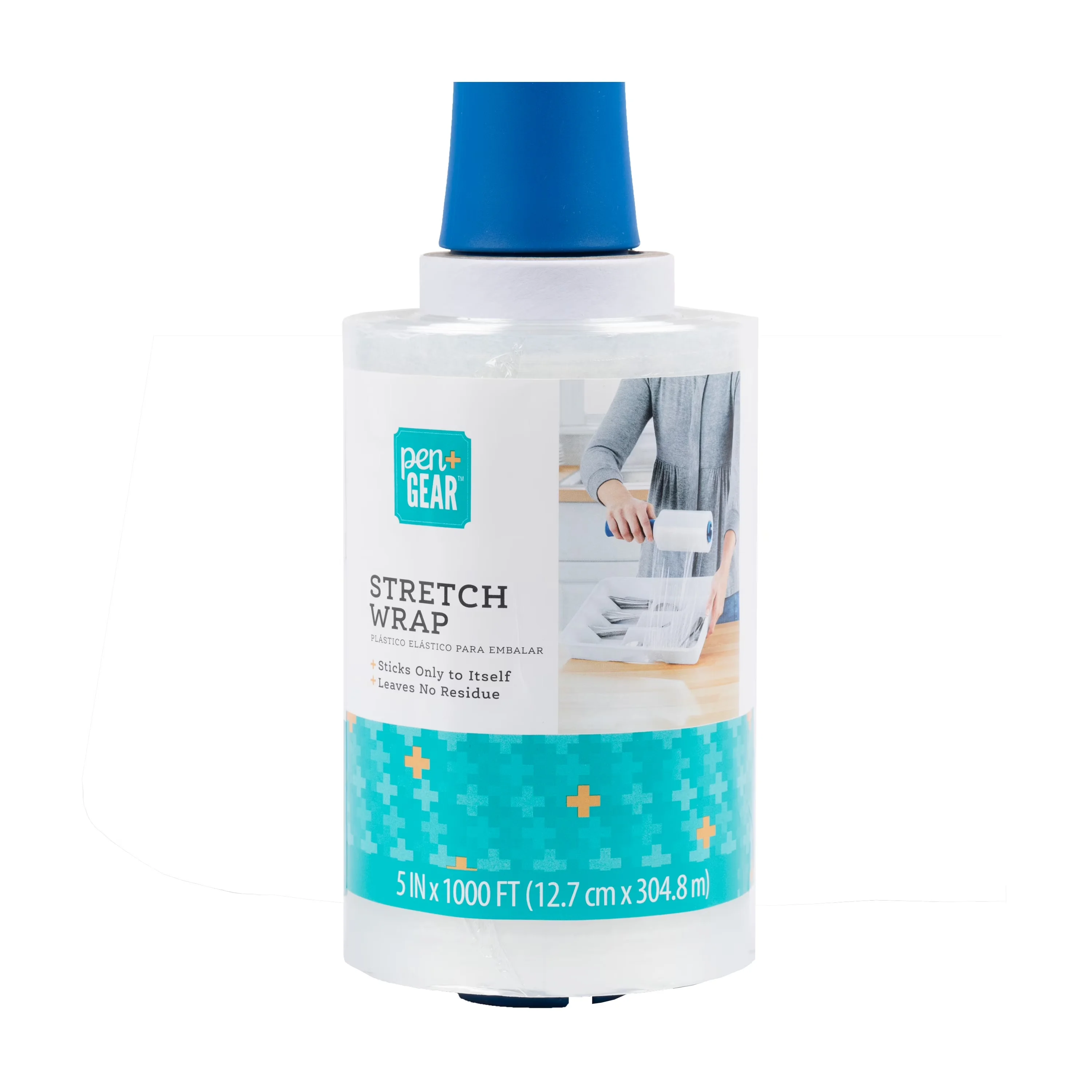 Moving Compact with 5 in. x 1000 ft, Pen + Gear Plastic Stretch Wrap - Plastic Clear Model C05C0B