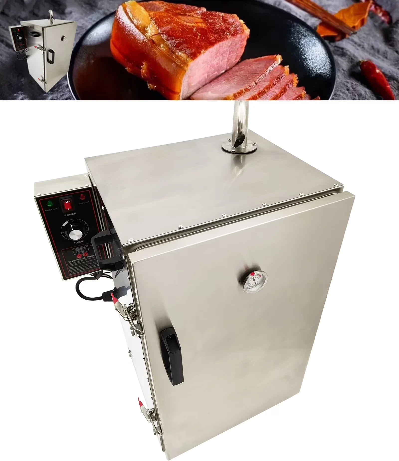 Essential Charcoal Grill with Digital Temperature Control, Digital Display - Stainless Steel Silver Model E2BF21