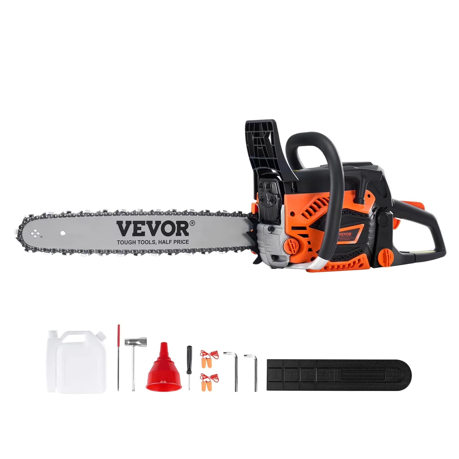 Professional Chainsaw with Anti-Vibration, Handheld Cordless Petrol Chainsaws, 52CC 18" 2.55HP - Multicolor for Garden Model BF49F8