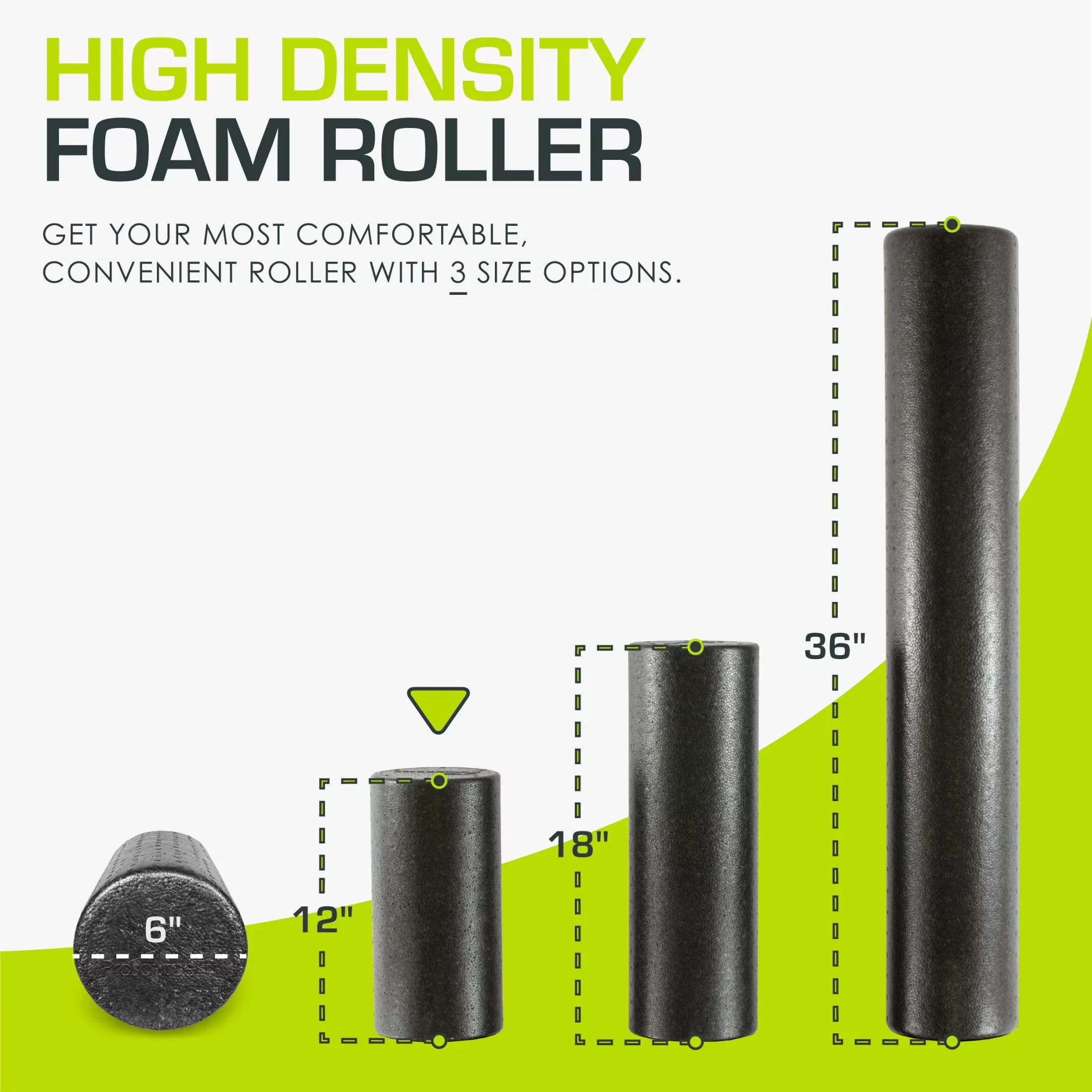 Sleek Home Gym Accessory with Water-Resistant, High Density Foam Roller 12x6-in, Black - Black Epp Foam Model CA8D87