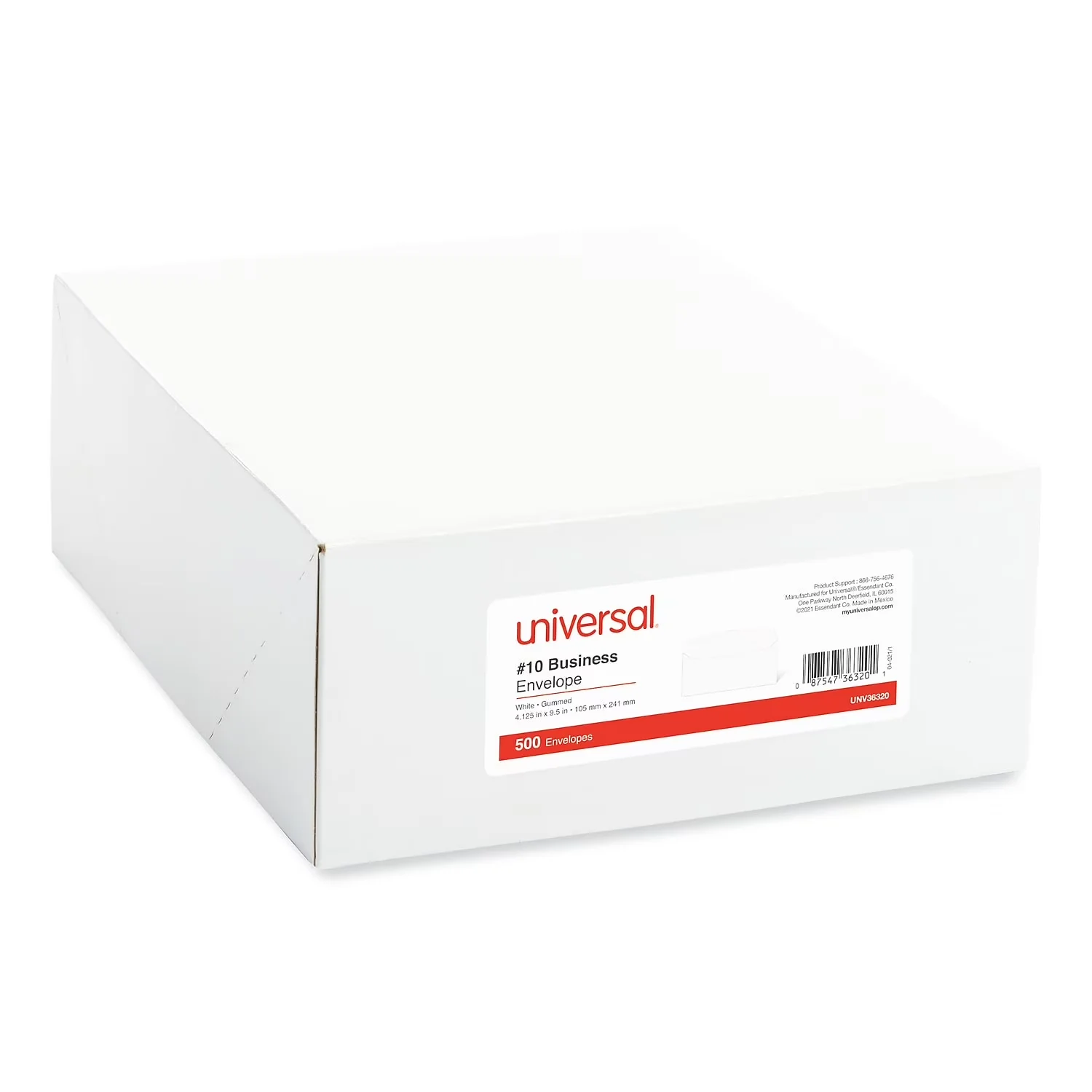 Quality Moving with Fully gummed flap, White (500/Box), Business-weight 24 lb stock - White Model BA07CB