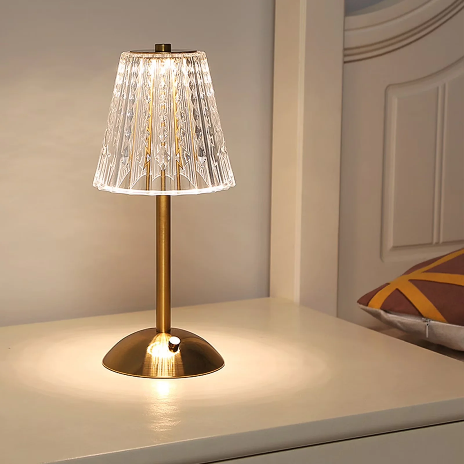 Sleek Table Lamp with Battery, Dimmable - Multicolor Metal 30x13x13cm - Contemporary Style Model C91C2D