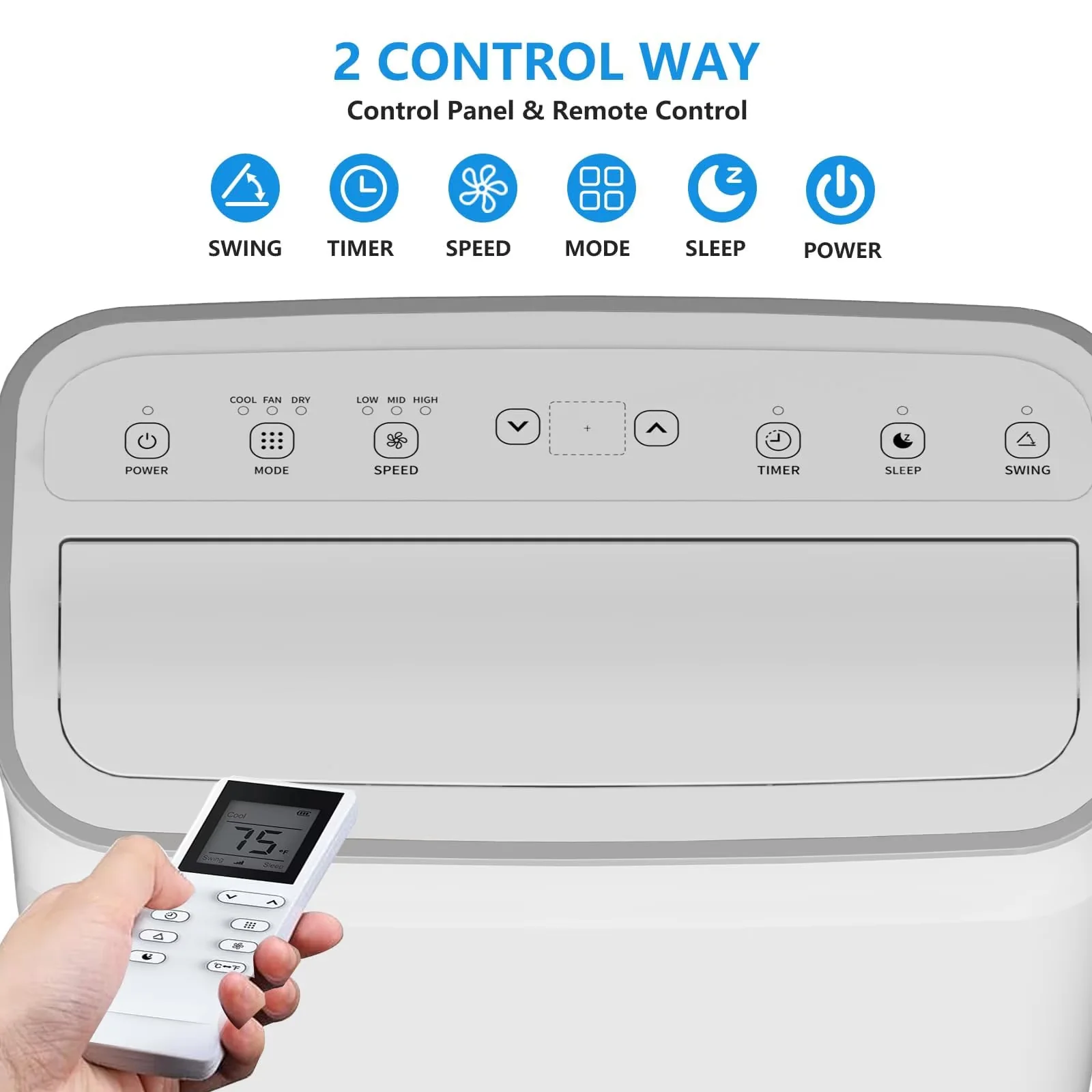 Reliable Air Conditioner with 12000 BTU, Sleep Mode, Timer - White 24H Model A63C2A