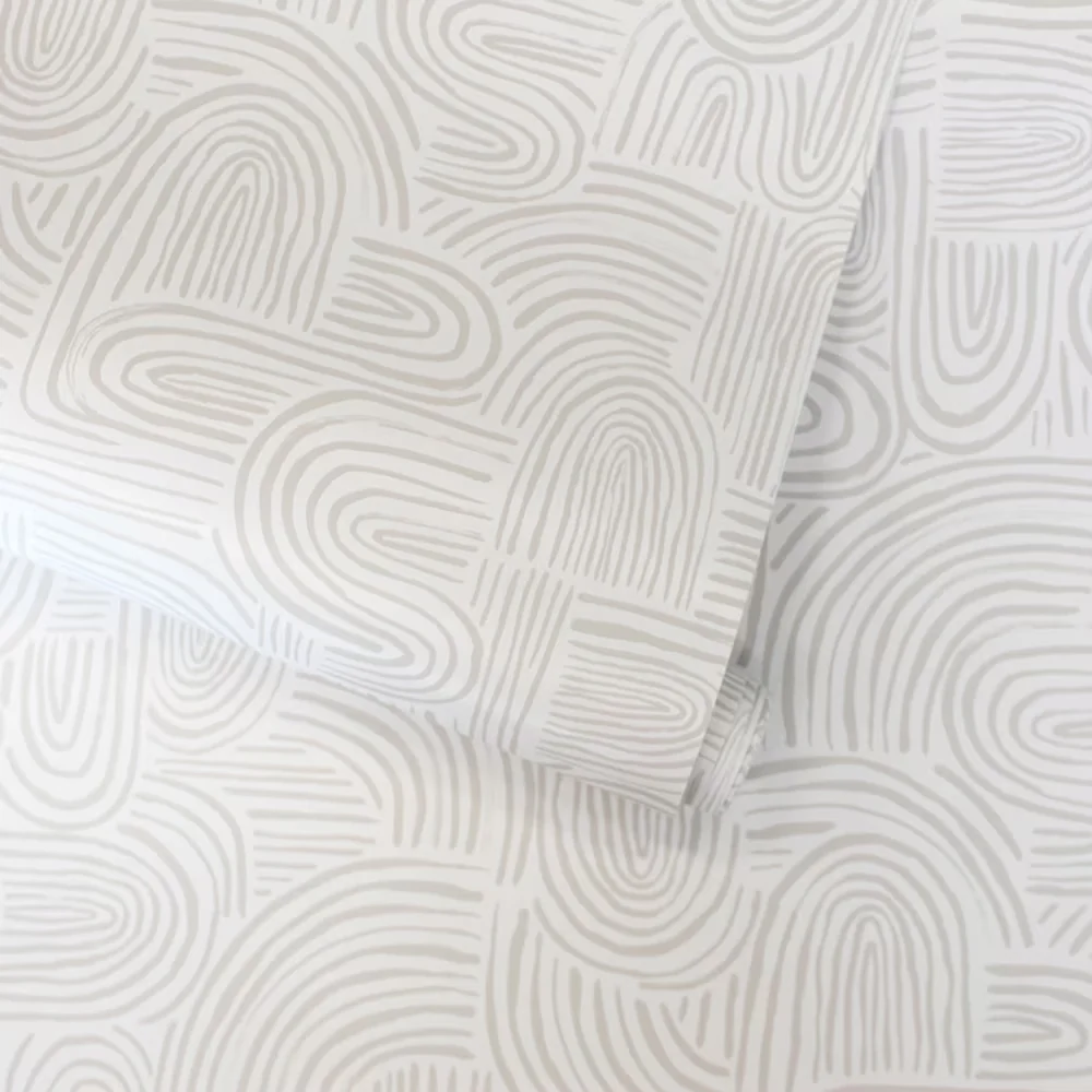 Professional Wallpaper with Washable, Removable, Easy To Clean - Vinyl Beige Model 02B129