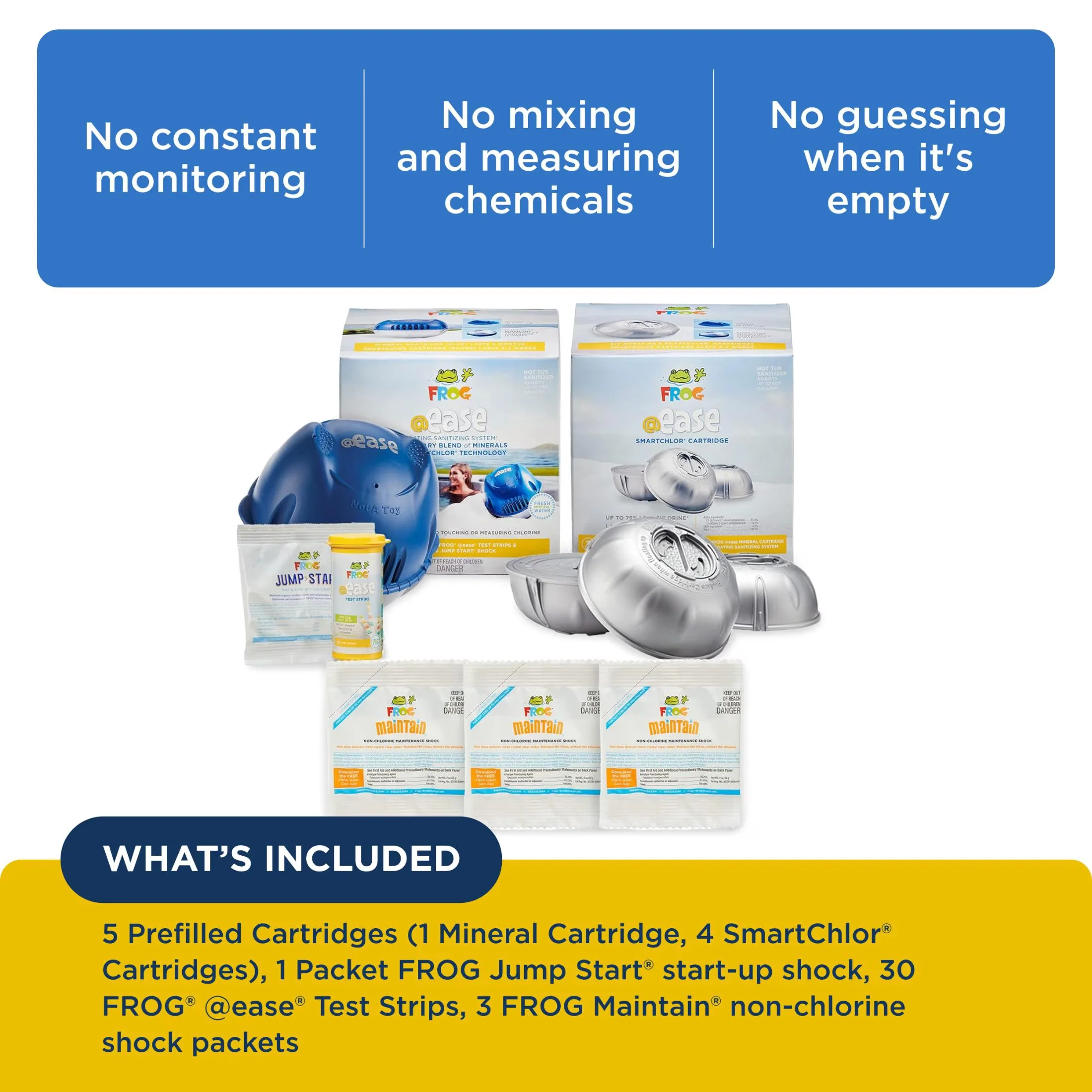 Essential Hot Tub with @ease Floating System - 5 ct 3 Pack - Low Maintenance Model FD8991