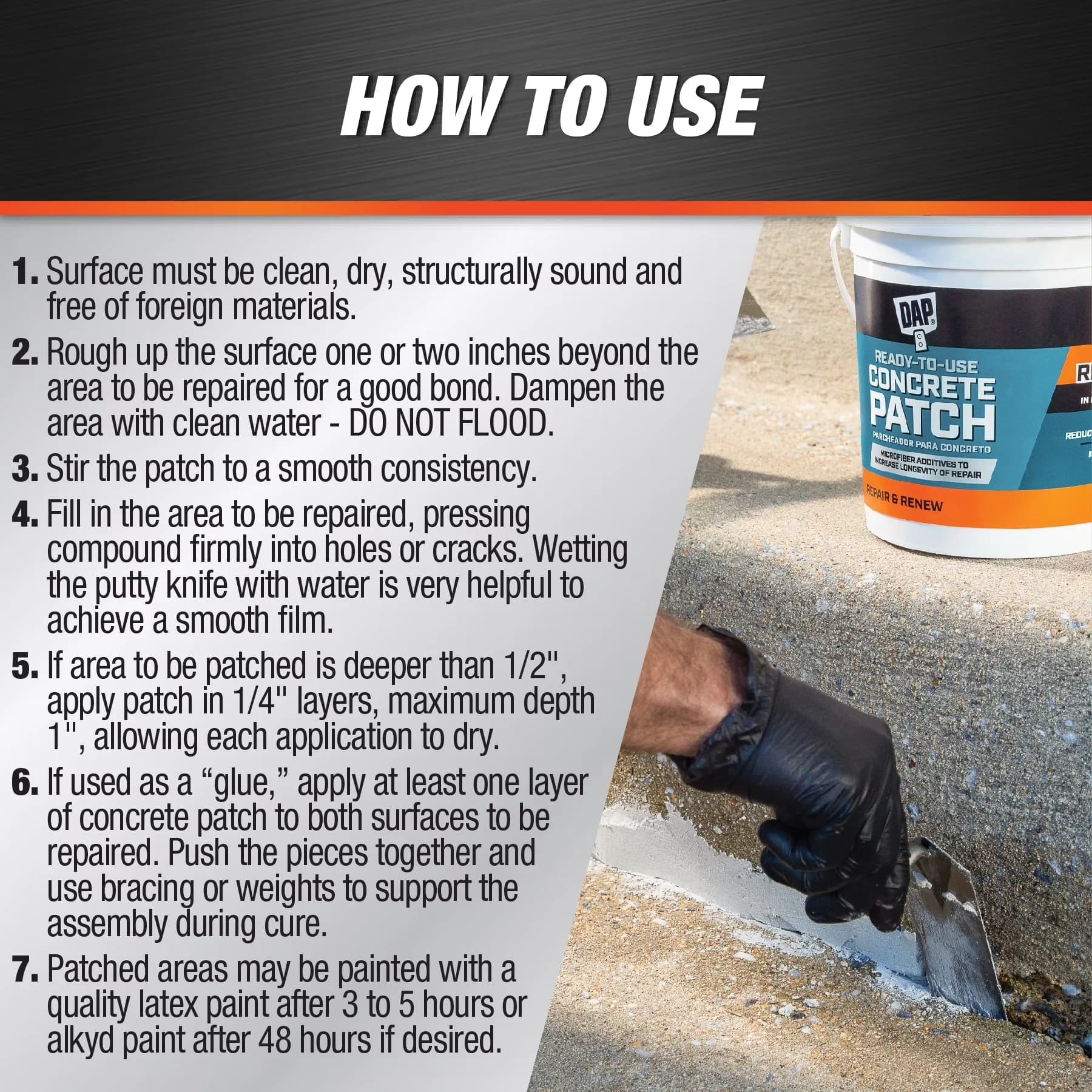 Classic Building Material with Handheld, Tub - Gray Concrete Ready - Satisfaction Guaranteed Model 10764A