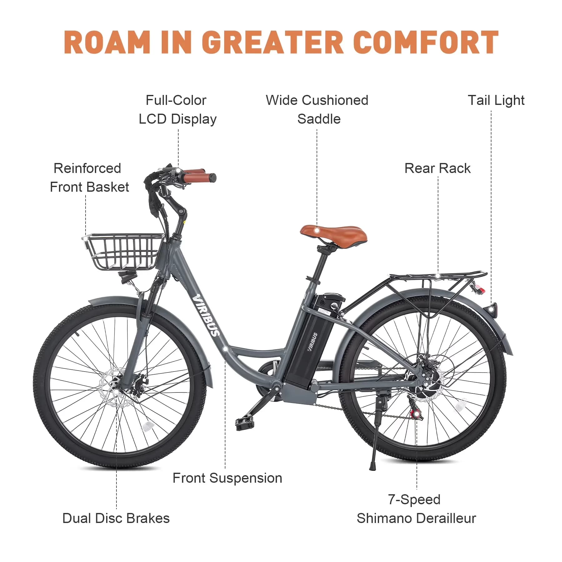 Durable Electric Bike with 500W, Adjustable Speed, Waterproof - Black - Rustic Charm Model 210F89