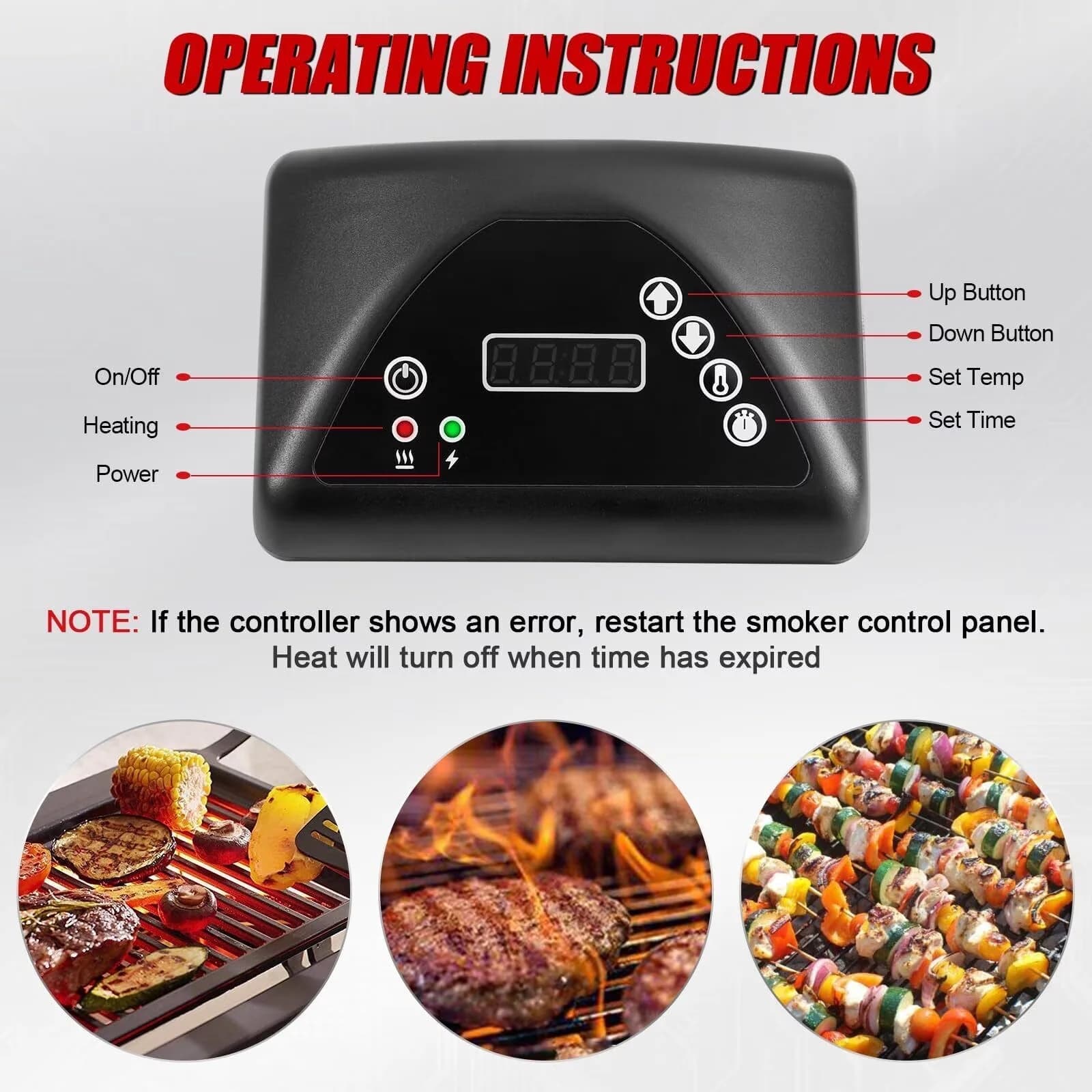 Durable Smoker with Digital Display, Replacement Digital Panel - Digital Model C23D13