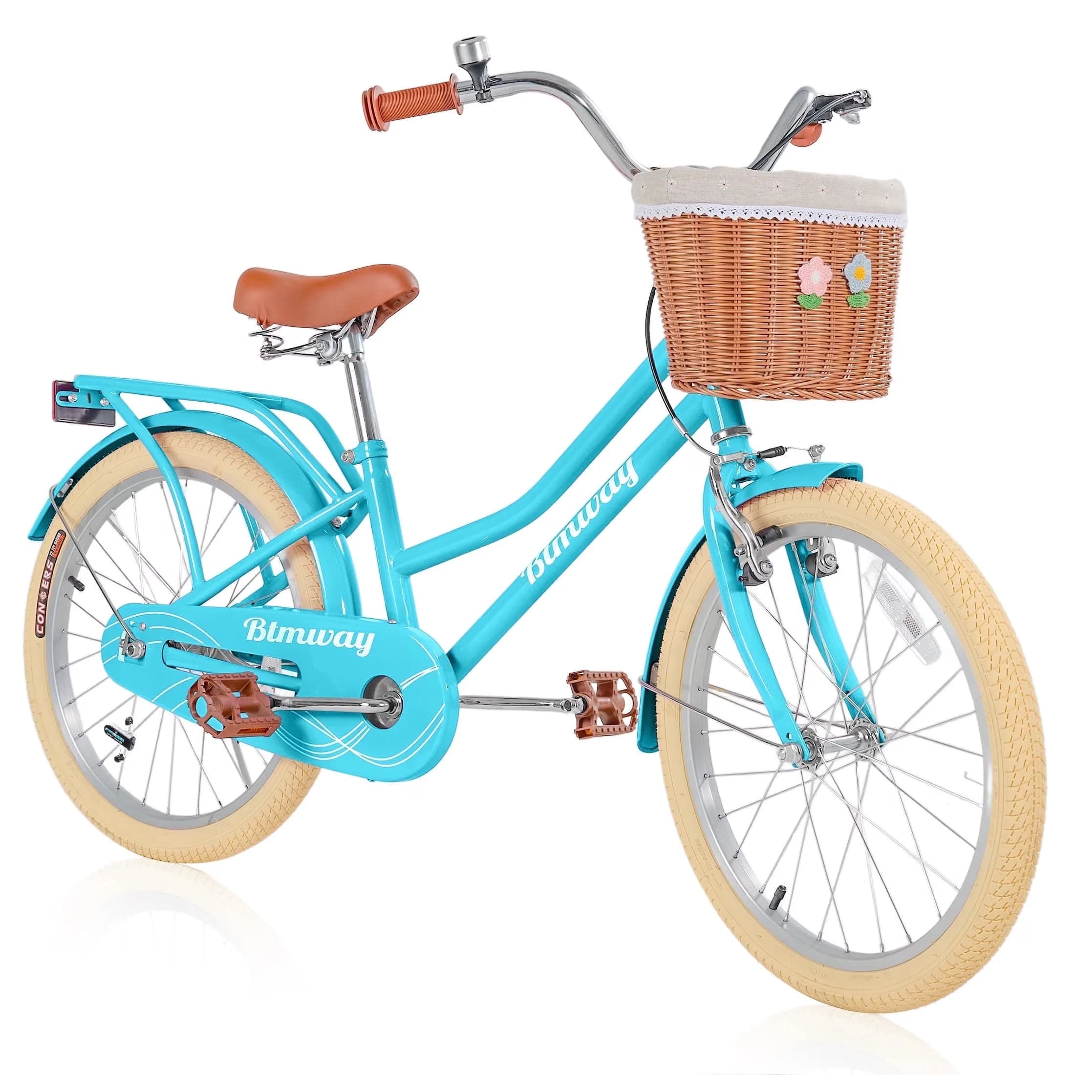 Stylish Kids Bike with Adjustable Seat, 20 Inch Kids' Bicycles - Green Model CDB333