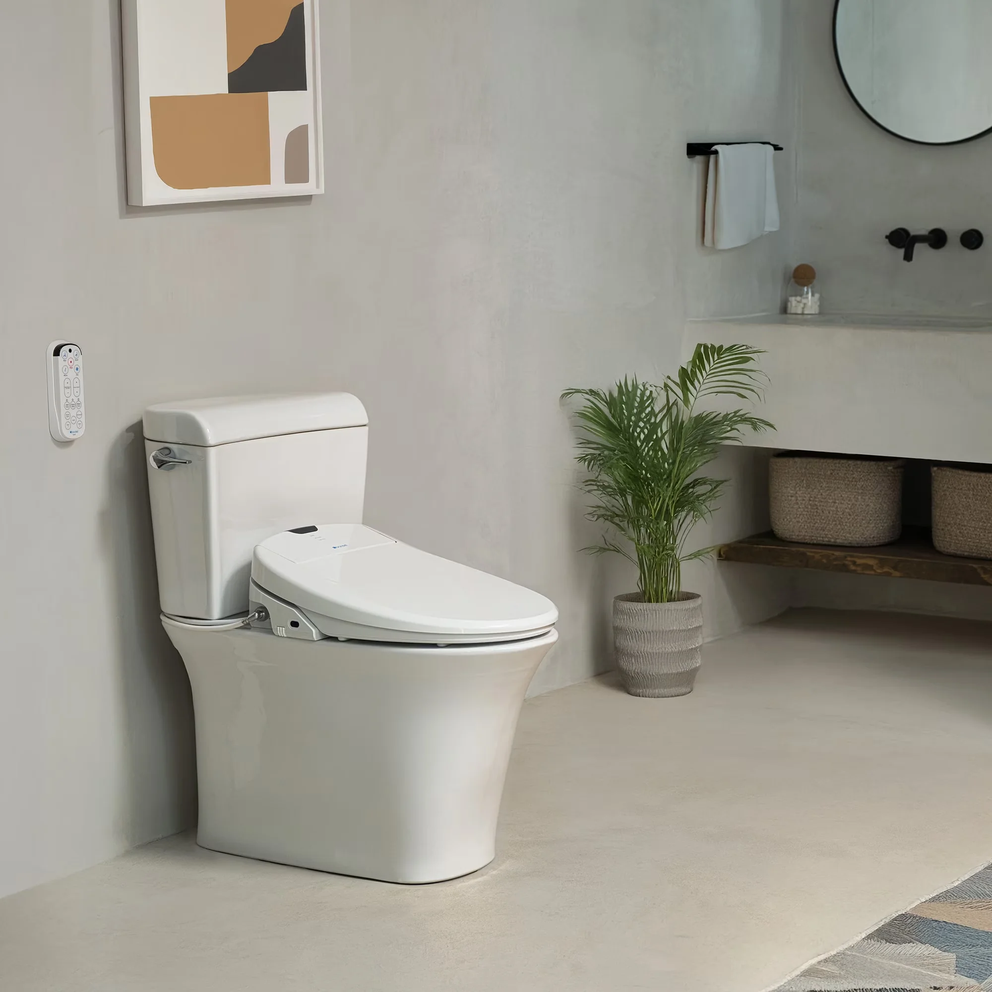 Quality Toilet Seats And Lid with Night Light, Heated Seat - Plastic White Model CC89F4