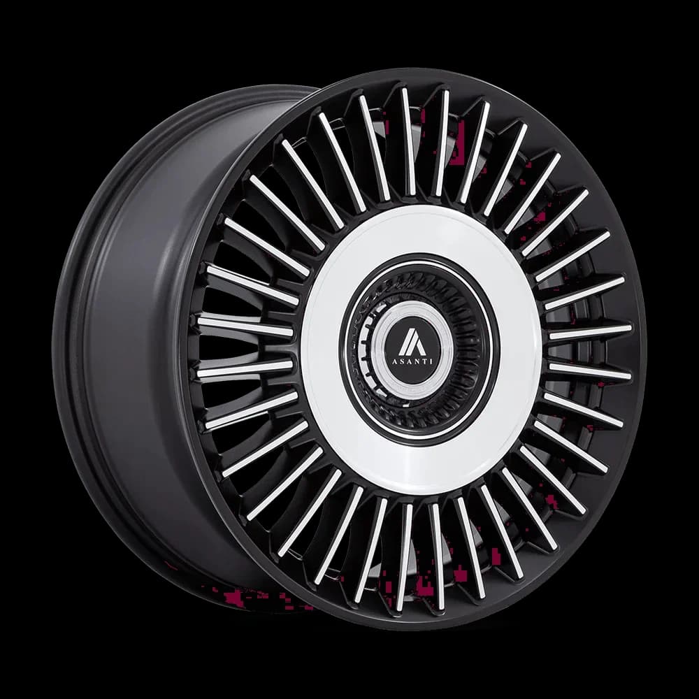 Versatile Wheels And Rim with Bolt Pattern: 5x108, Wheel Part Number: AB040MD20902245 - Satin Black With Bright Machined Face Cast... Model C043A1