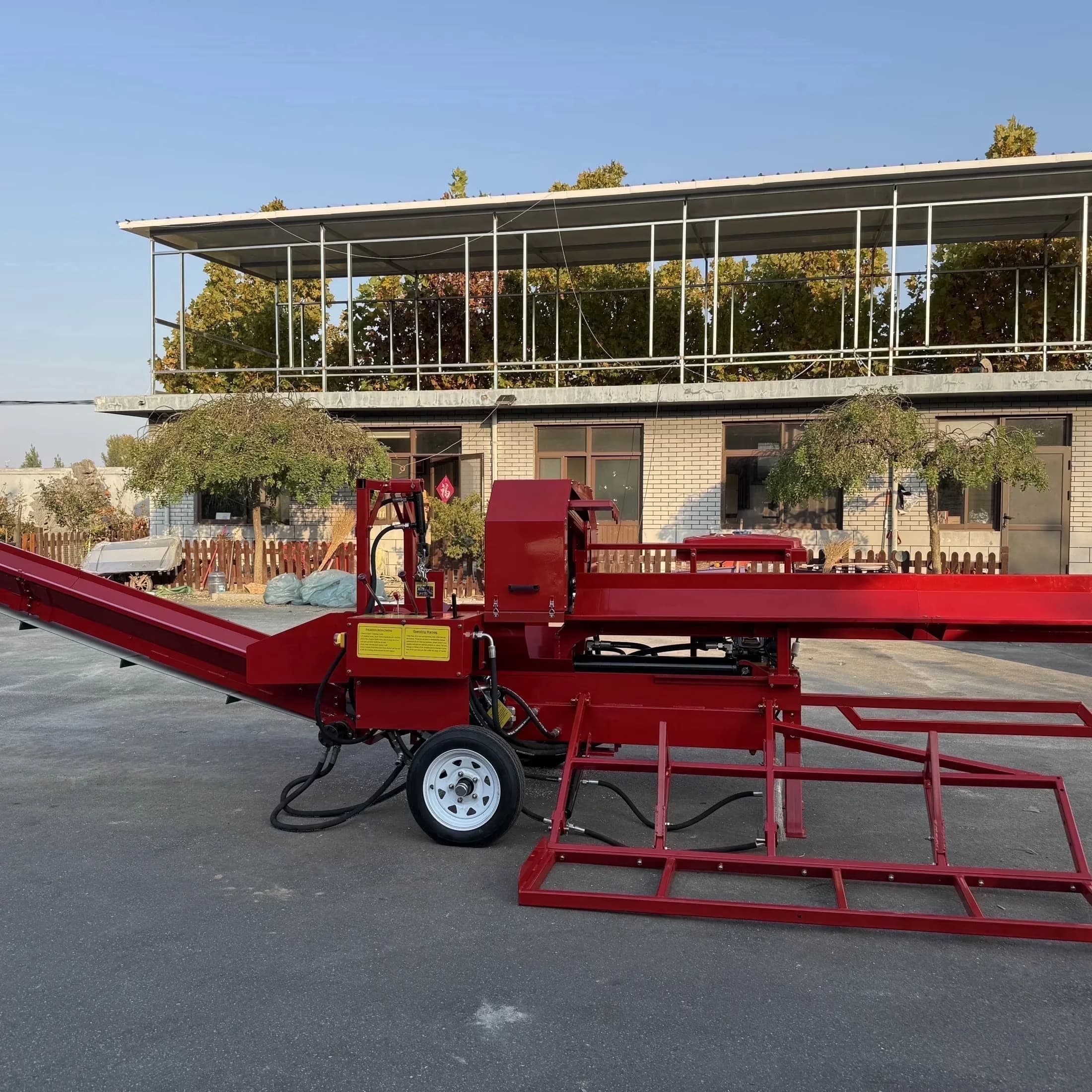 Professional Logsplitter with Battery, Wheeled, 27T Firewood Processor & Log Splitter - Red Model D33C61