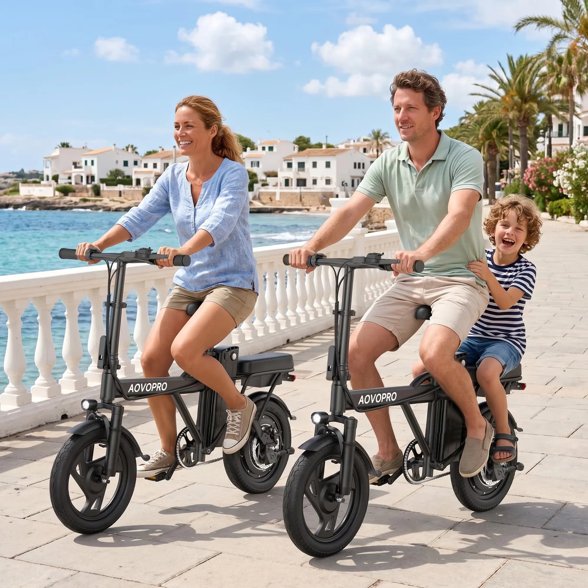 Versatile Electric Bike with Battery, 500W, 48V - AHT14 - Space-Saving Design Model 1D99CC