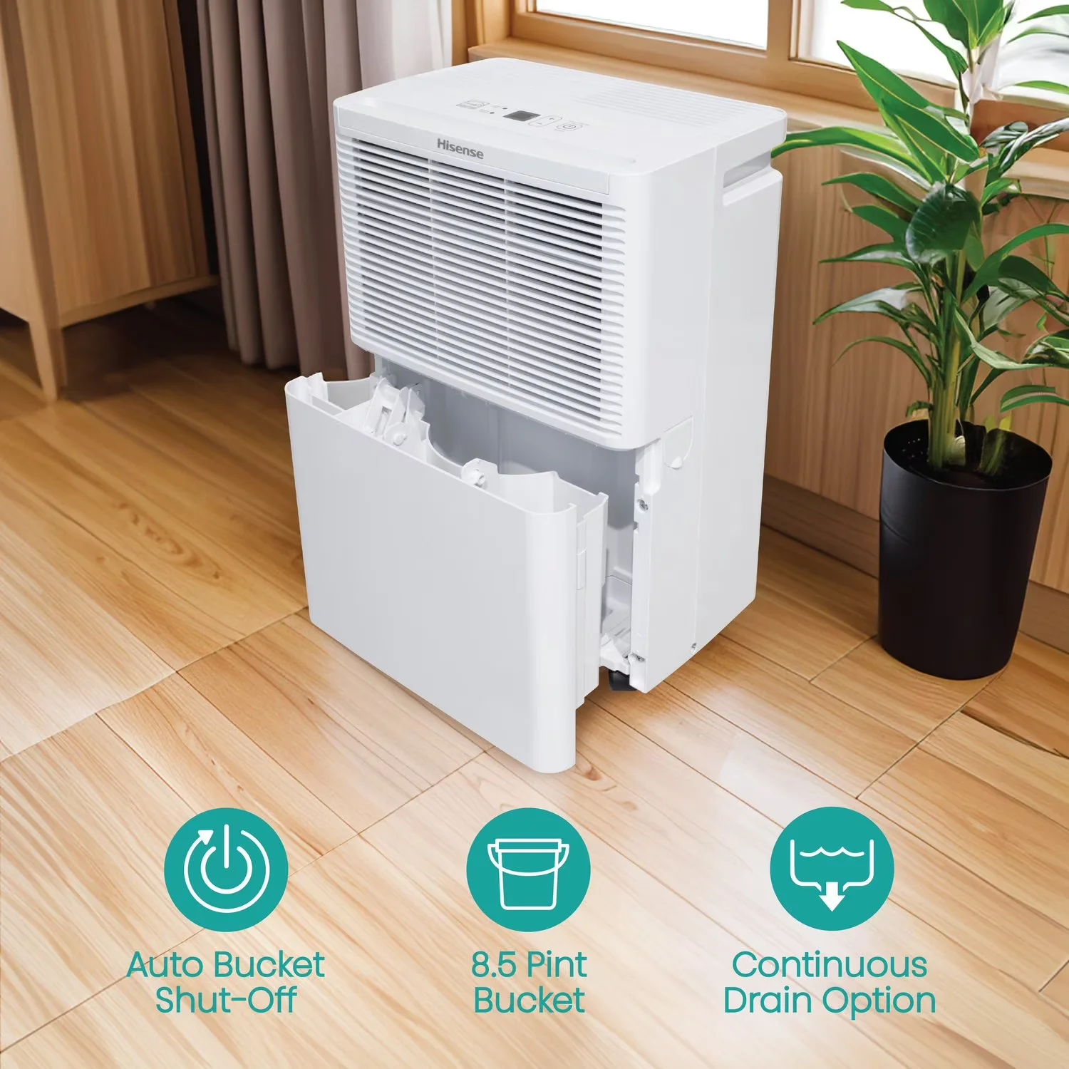 Dehumidifier Classic with Bucket Full Indicator, Automatic Shut-Off - White Model 0CC166
