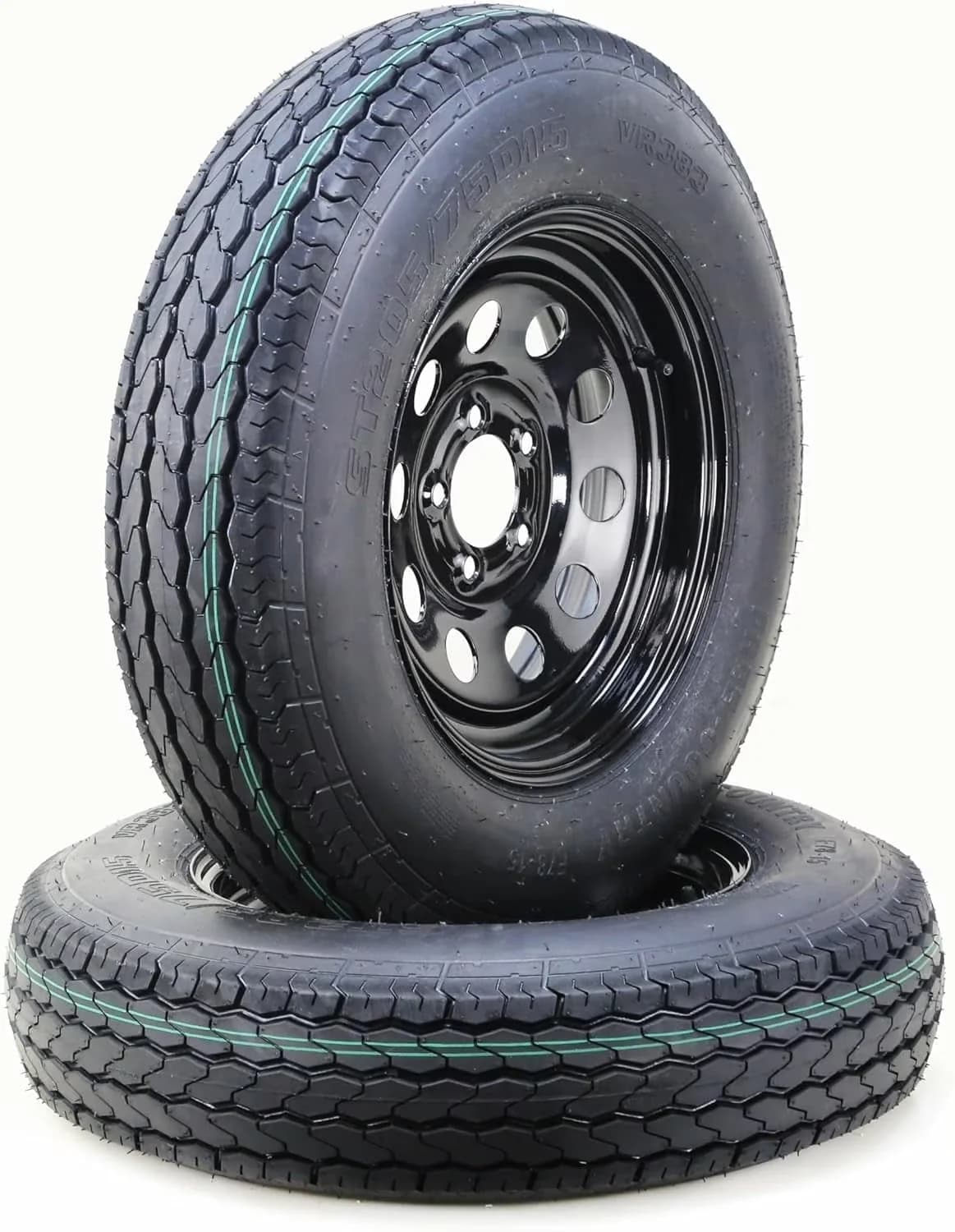 Trailer Tire Essential with Durable Construction, SET 2 - ST205 - Low Maintenance Model 2CA95A
