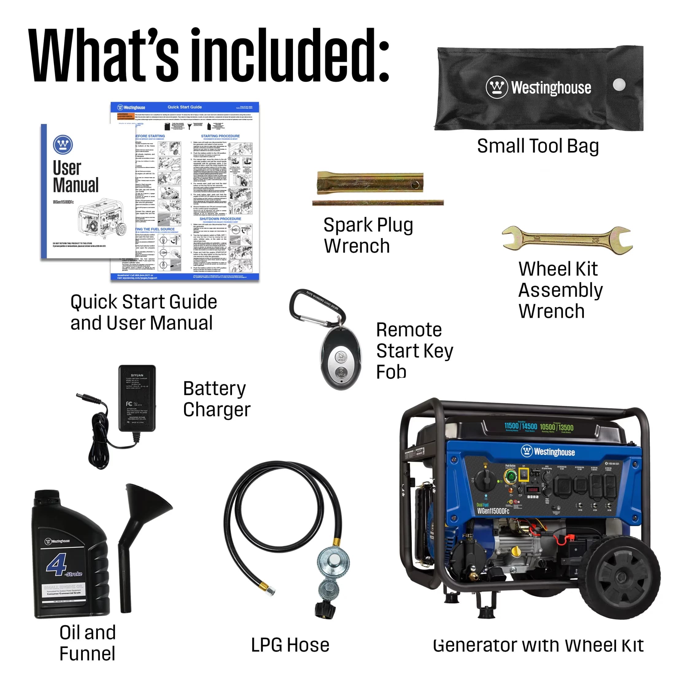 Modern Generator with Usb Port, CO Sensor, 14500 Watt Dual Fuel Portable - Model DCA7B8