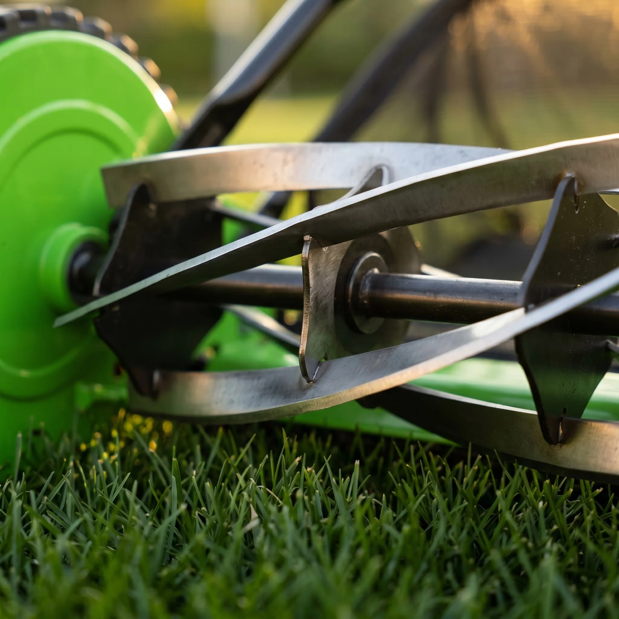 Versatile Push Mower with Adjustable, Grass Catcher, 14-Inch 5-Blade Reel Lawn - Green Model C0840C
