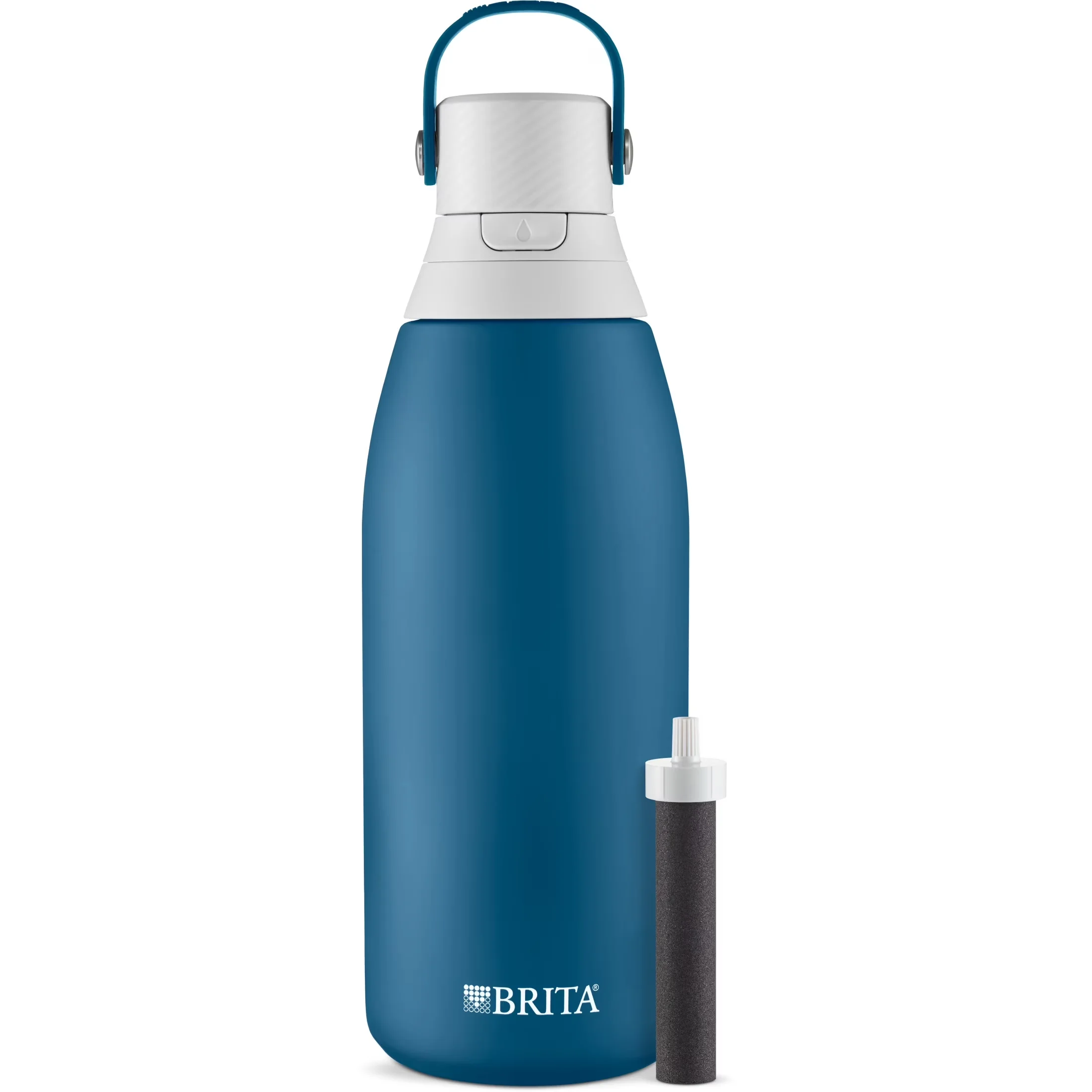 Versatile Water Filtration with Leak Proof, Straw - Blue Stainless Steel Model B85E32