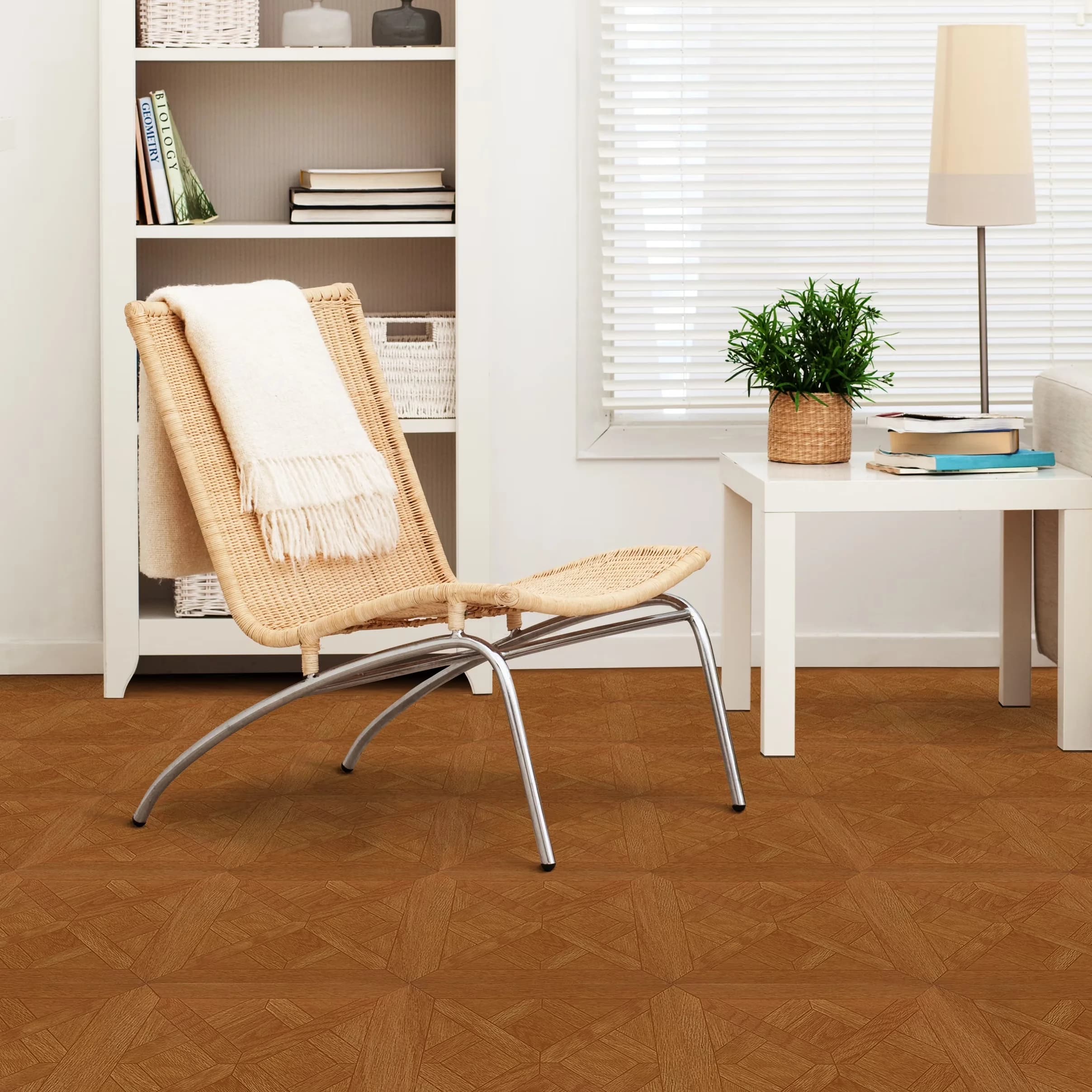 Durable Grey Vinyl Flooring Vinyl Plank Flooring with Easy Installation, 1 Year Limited Warranty. - Brown Vinyl Model FB1FEC