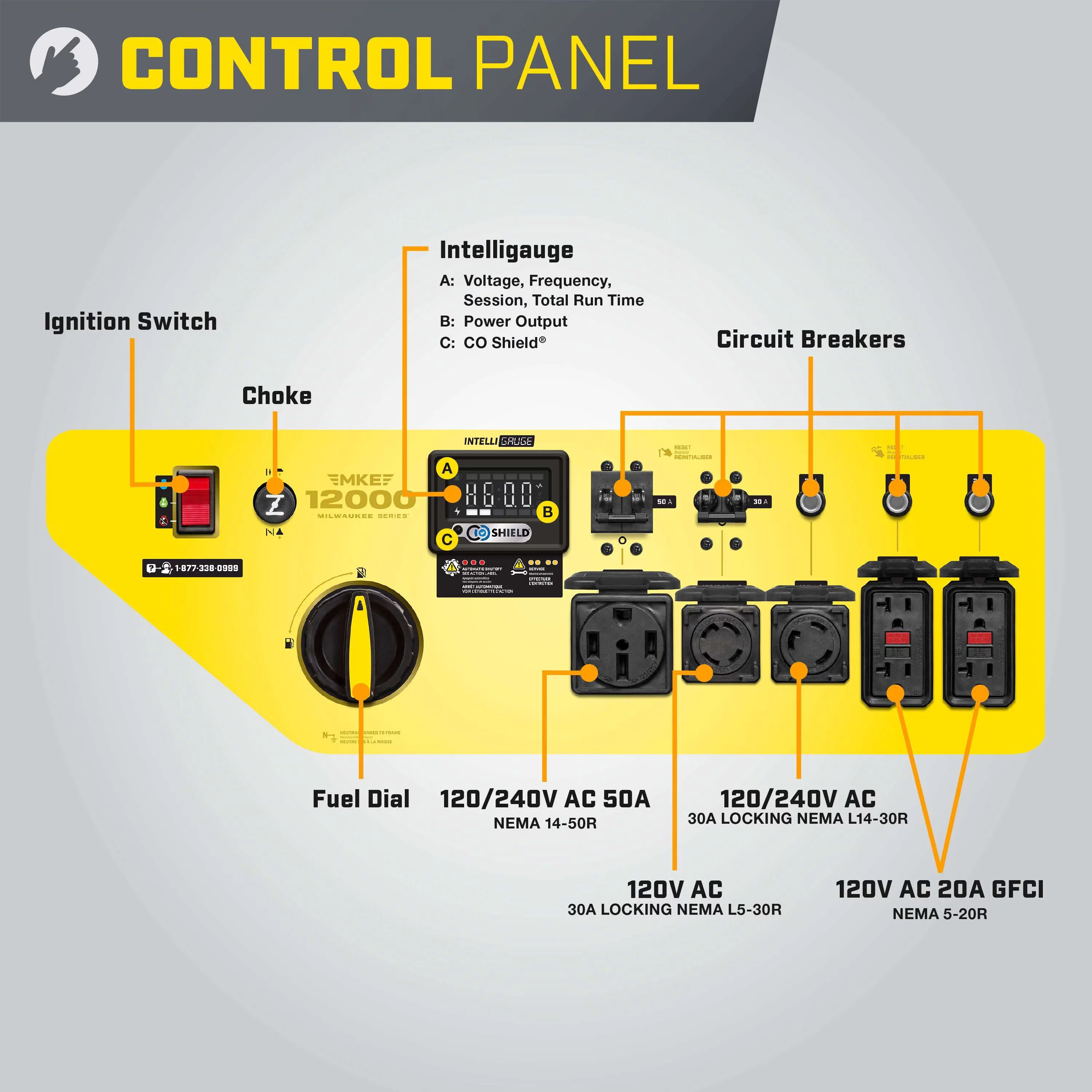 Generator Professional with Co Shut-Off, CO Shield® - 000 - Commercial Quality Model 89264A