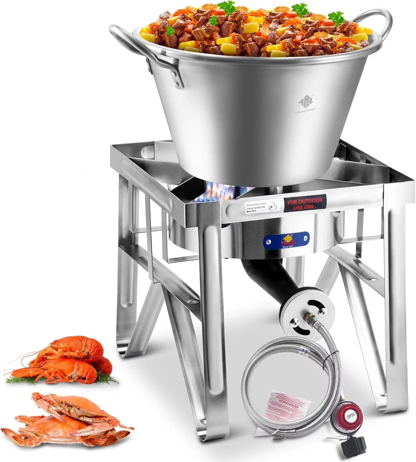 Innovative Outdoor Fryer with 200000 BTU, Great - Stainless Steel for Outdoor Model BCDC22