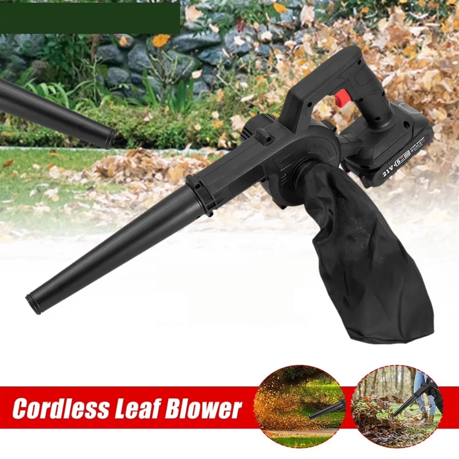 Sleek Leaf Blower with Battery - Cordless for Multiple Applications Model 47AD87