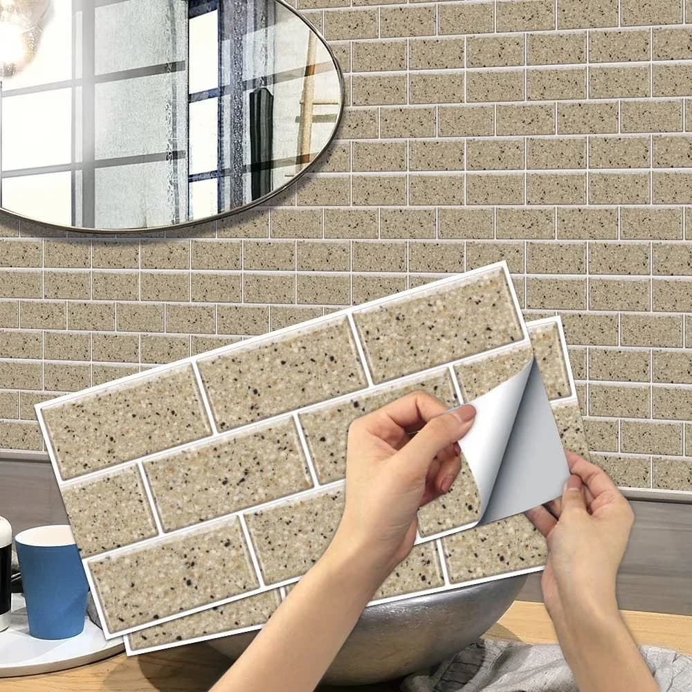 Wallpaper Wall Decals Wall Covering Compact with Stain Resistant - Vinyl Beige Model 4FEBA3