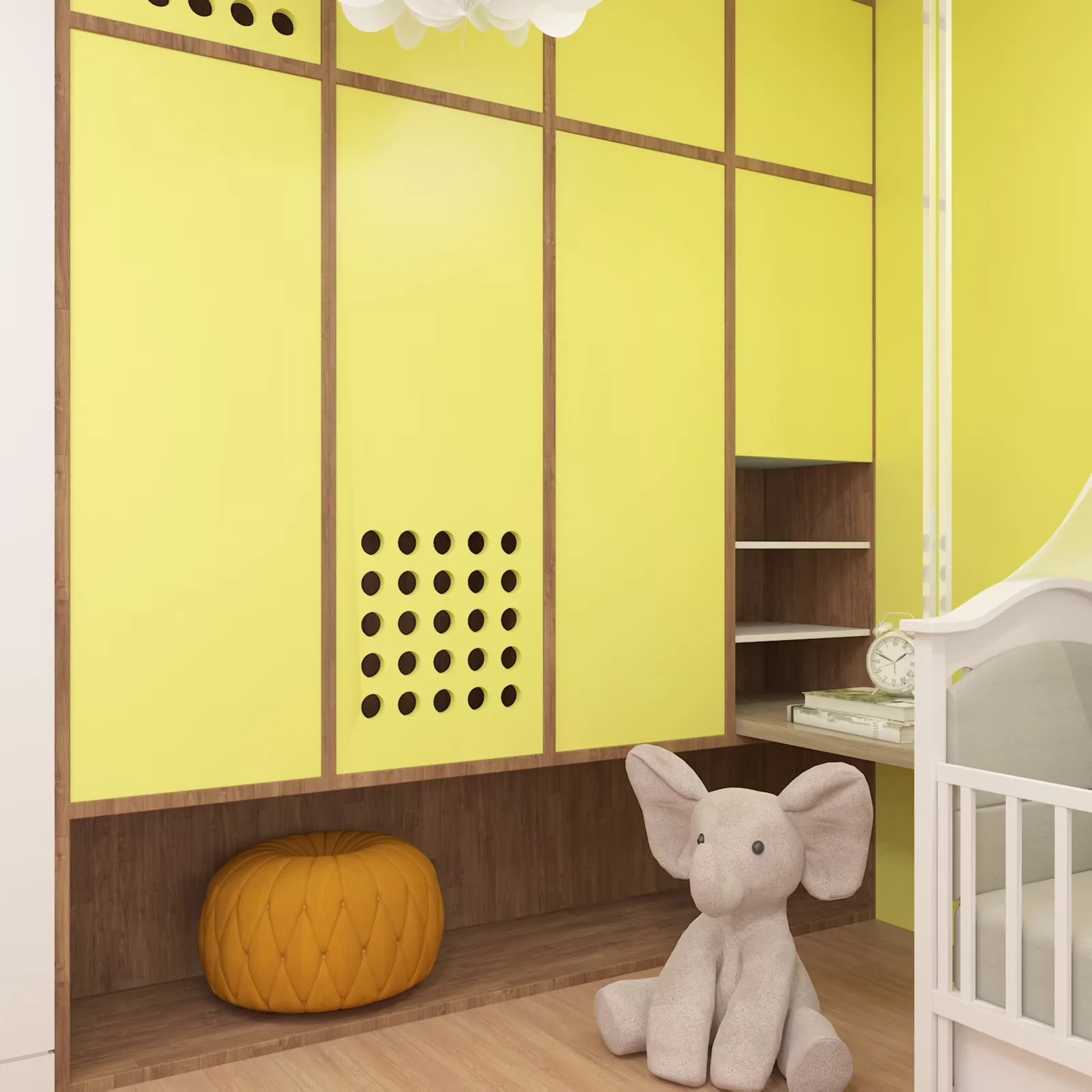 Stylish Wallpaper Wall Decals Wall Covering with Waterproof, Durable - Yellow Vinyl for Bedroom Model 1A12FF