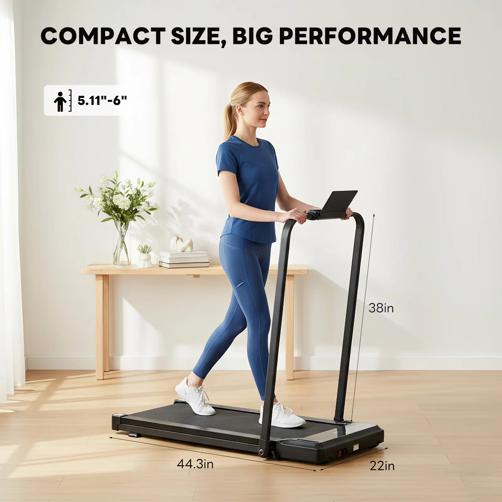 Compact Home Gym with LED, Scratch-Resistant - Compact for Home Office Model 3F5592