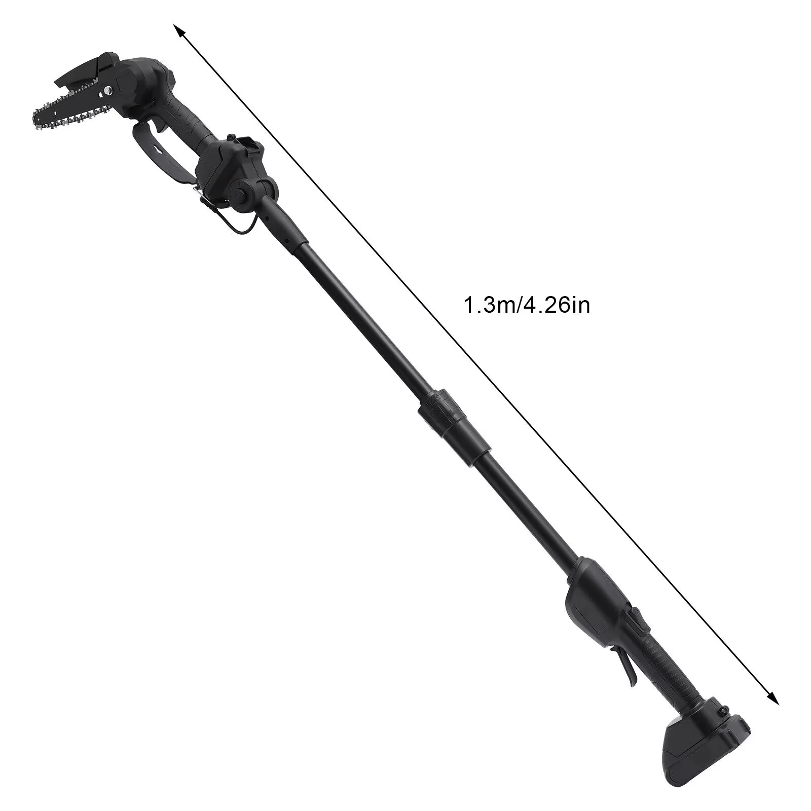 Stylish Pole Saw with Battery, 550W, 2-in-1 Cordless 13ft Reach - Black Model 117F5B