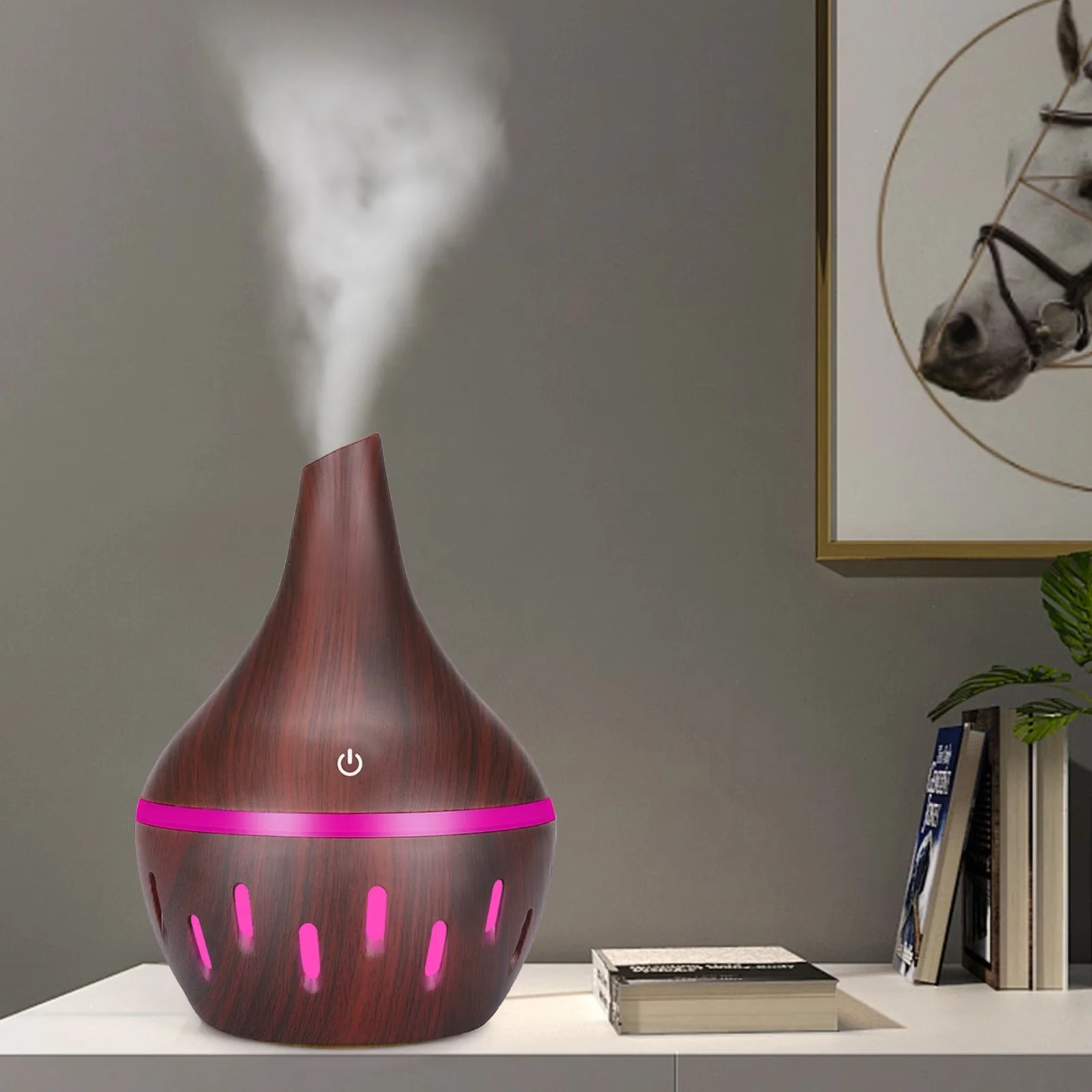 Durable Humidifier with Oil Diffuser, 300ml Aromatherapy Diffuser for Bedroom, Large - Model 357FD2