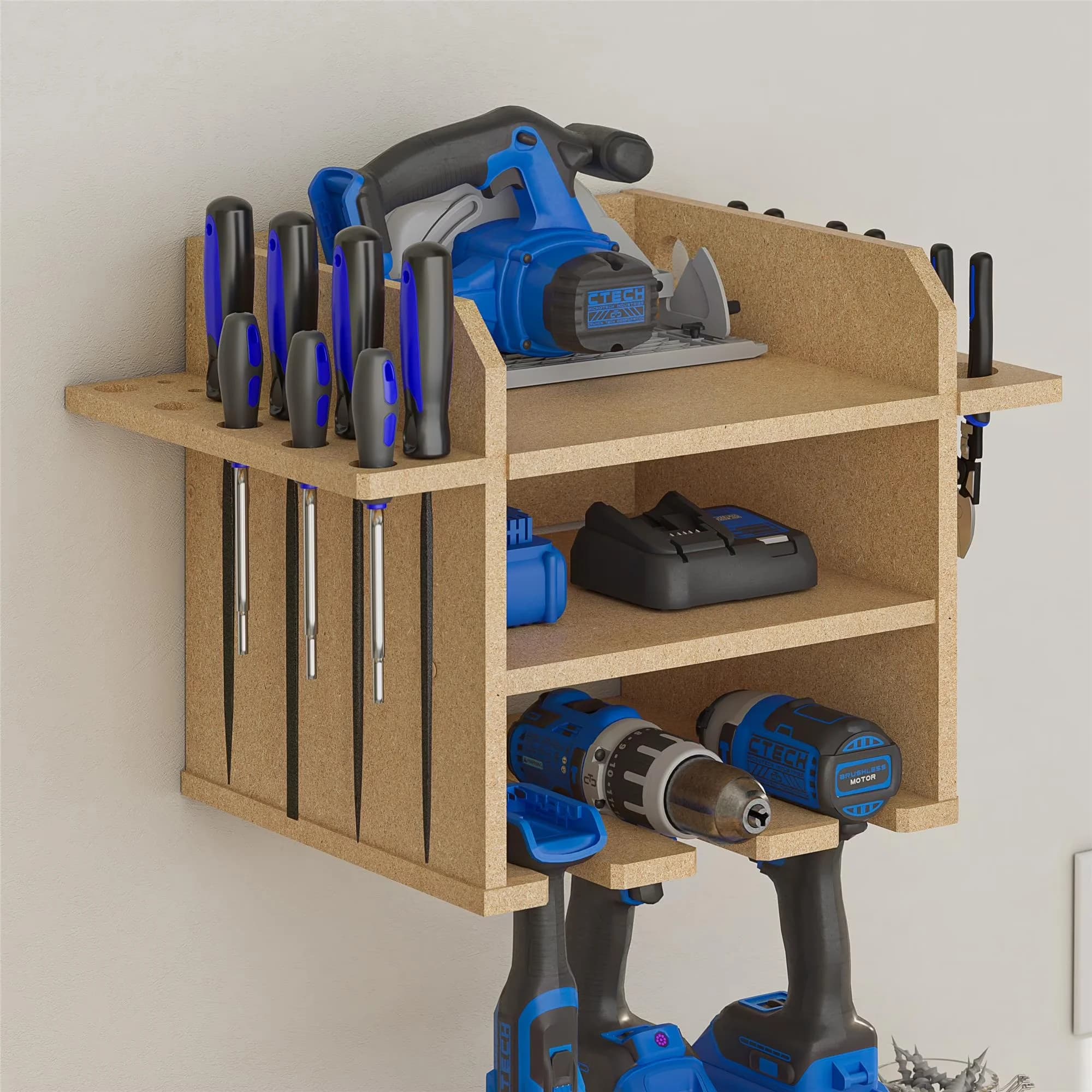 Toolstorage Durable with Storage, Raw Board - Engineered Wood Benford for Everyday Use Model 0EE43C