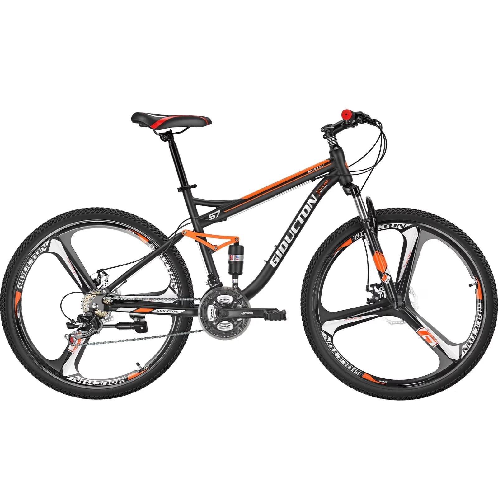 Mountain Bike Professional with 21-Speed Gears, Orange, S7 27.5-Inch Full Suspension - Orange Model 0B3030