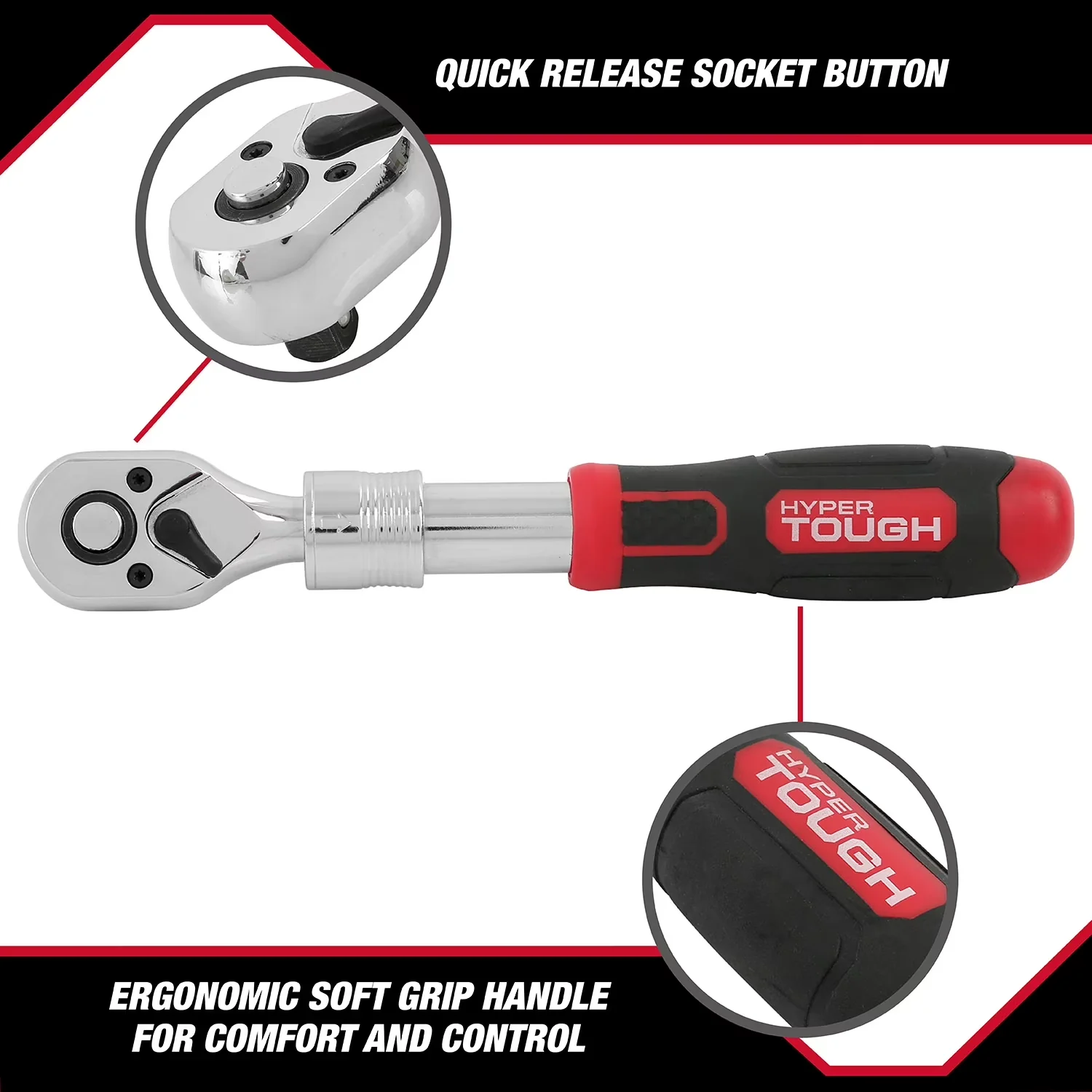 Hand Tool Durable with Cordless, Easy Care, Pear Head Ratchet Wrench - 12" Model 132894