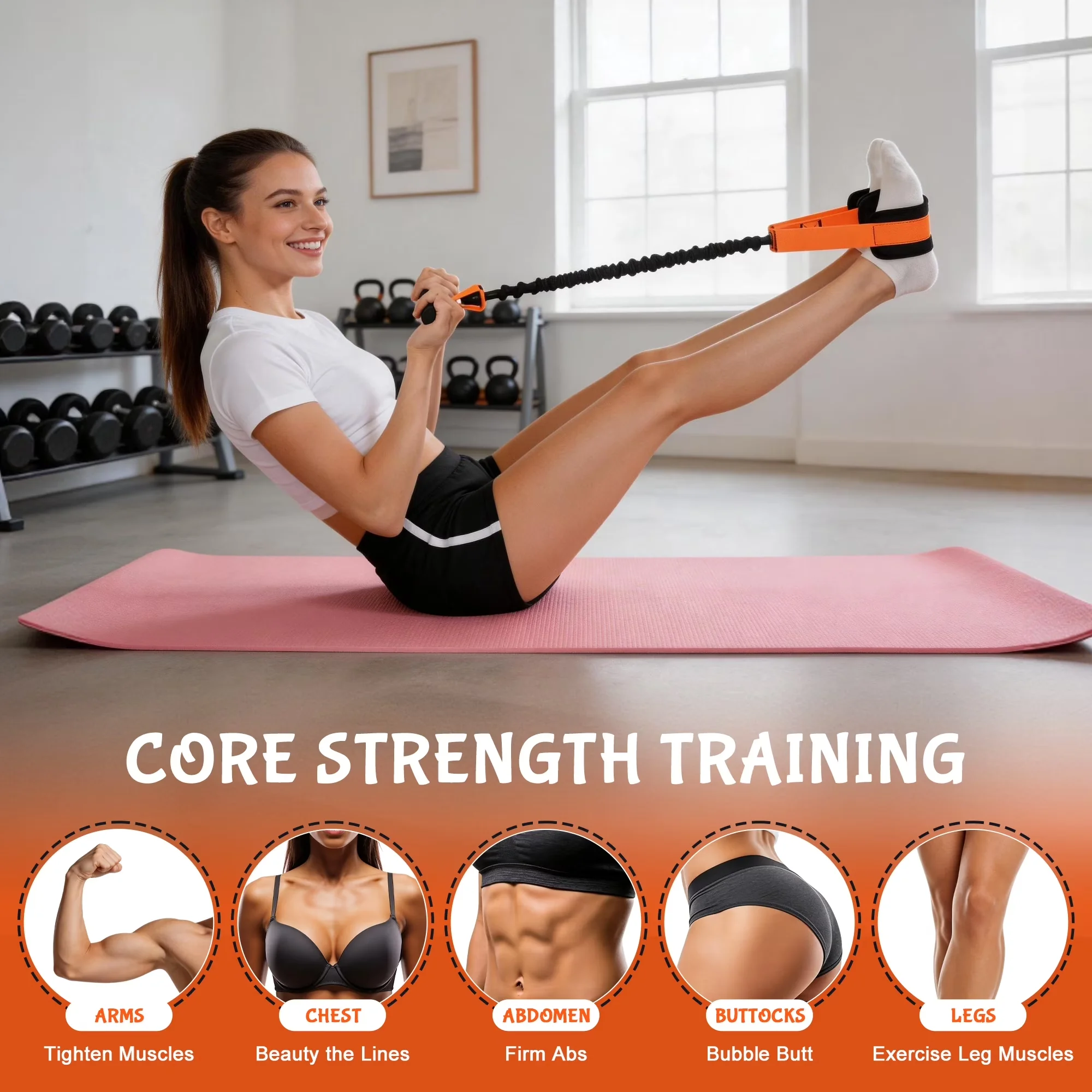 Home Gym Accessory Professional with Handle - Pedal - Commercial Quality Model B05FA8