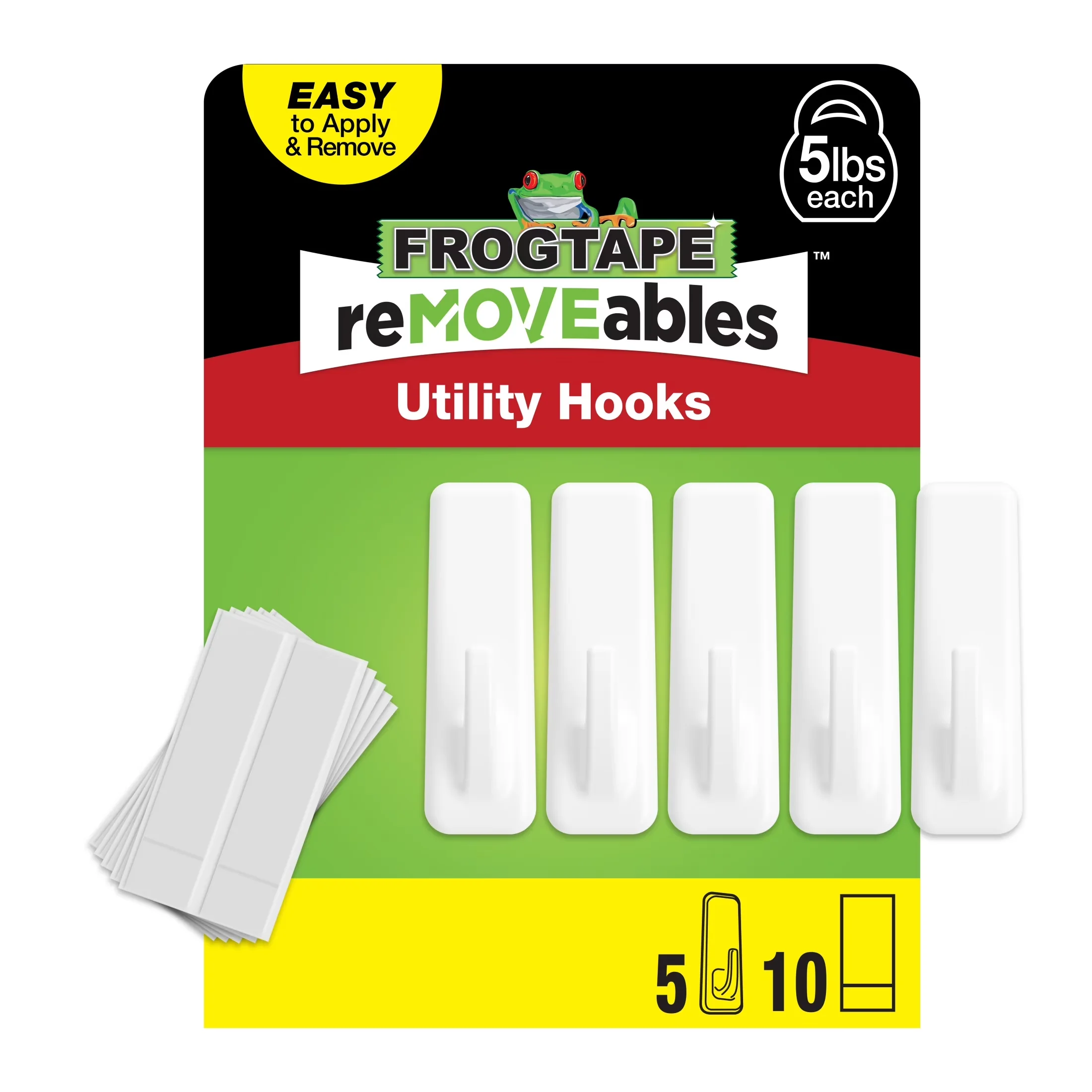 Innovative Damage-Free Hanging with Easy Installation, Brand: FrogTape - White Plastic Model ECD7A2