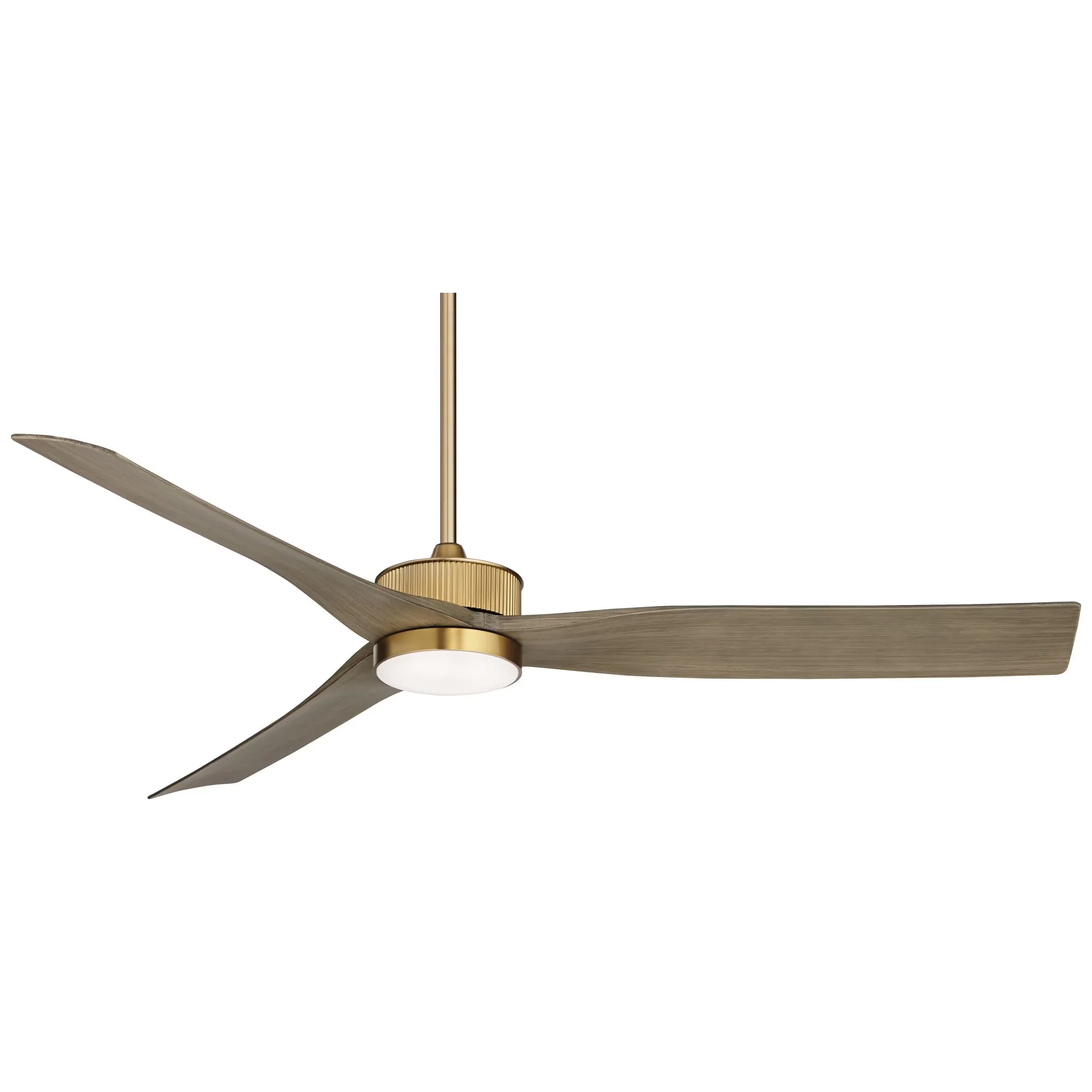 Ceiling Fan Efficient with LED, Modern, Dimmable - Gold Glass for Patio Model 9F5144