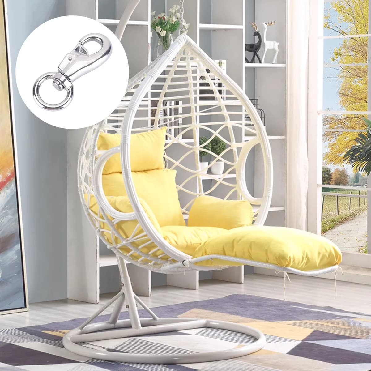 Compact Patio Chair with Sturdy Metal Frame, Easy Installation, Comfortable Seating - Silver Metal Model DAD9D0