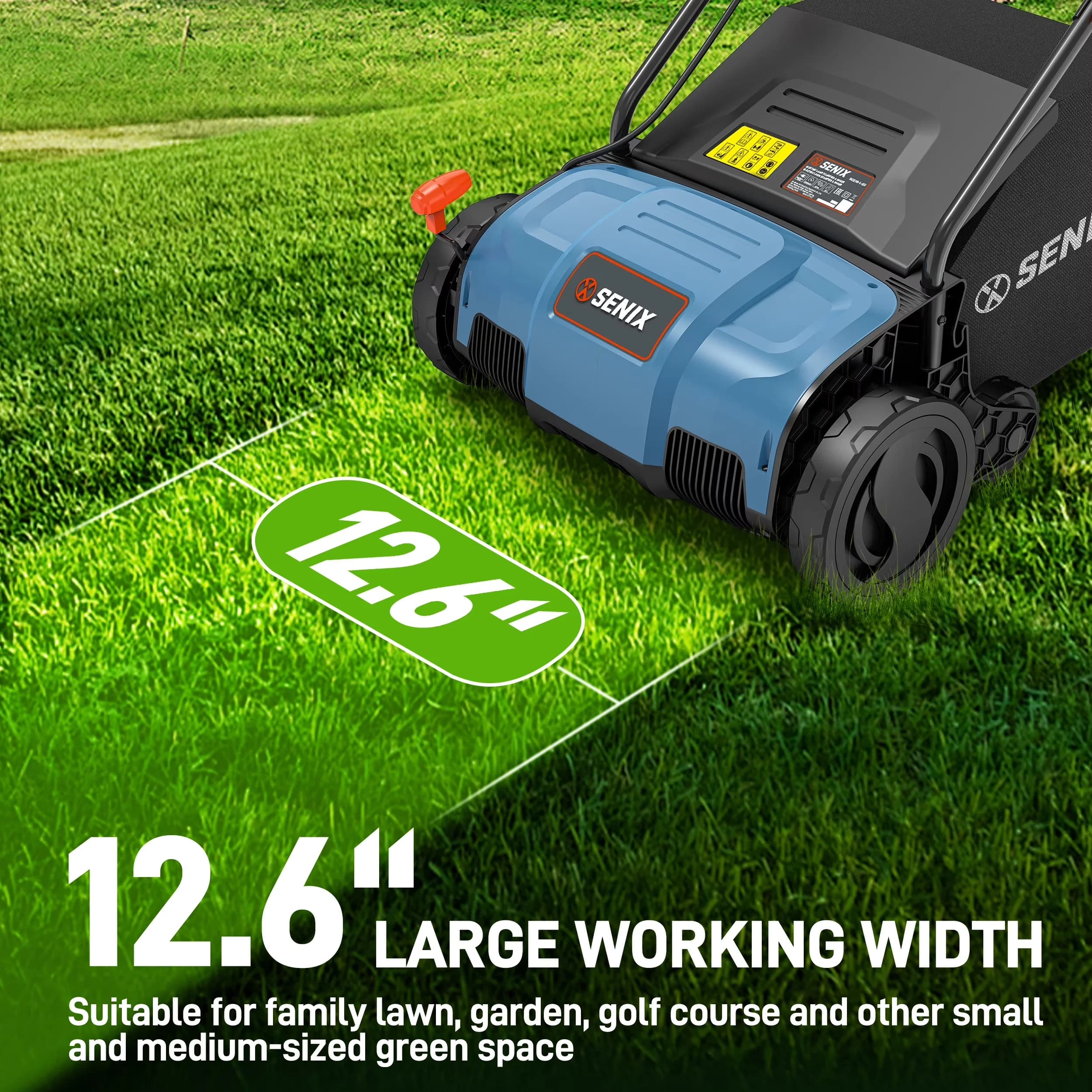 Compact Push Mower with Operating Current: 12-amp motor, Collection Bag - Model E969C9