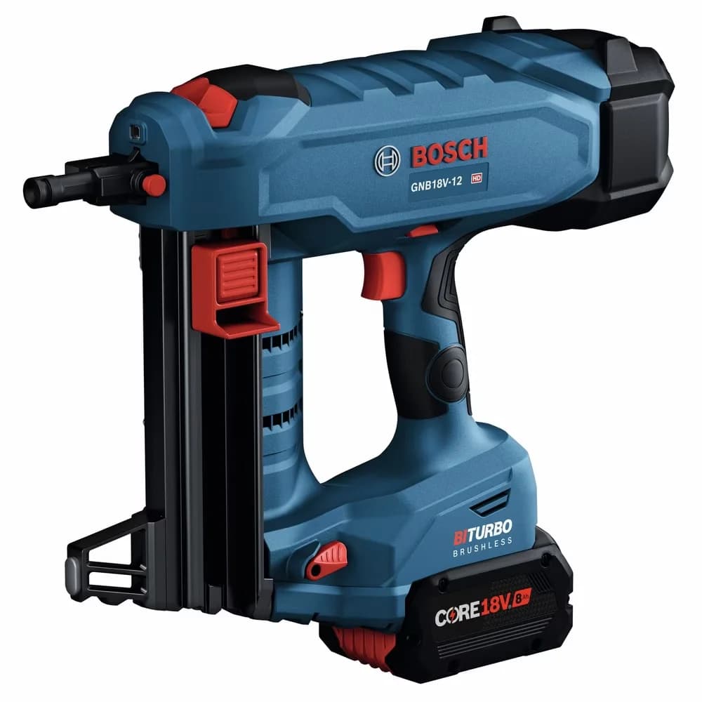 Factory Reconditioned Professional with 18V, Collated Concrete Nails Into Concrete, Fast Operation - Model E4B6AD