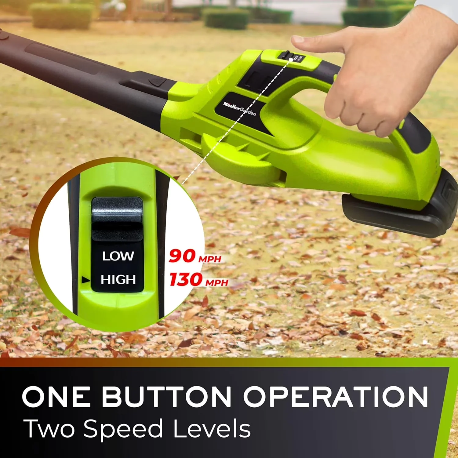 Leaf Blower Compact with Battery, 20V, 140 MPH 20 V Powerful Motor - UltraStorm Model 0279CD