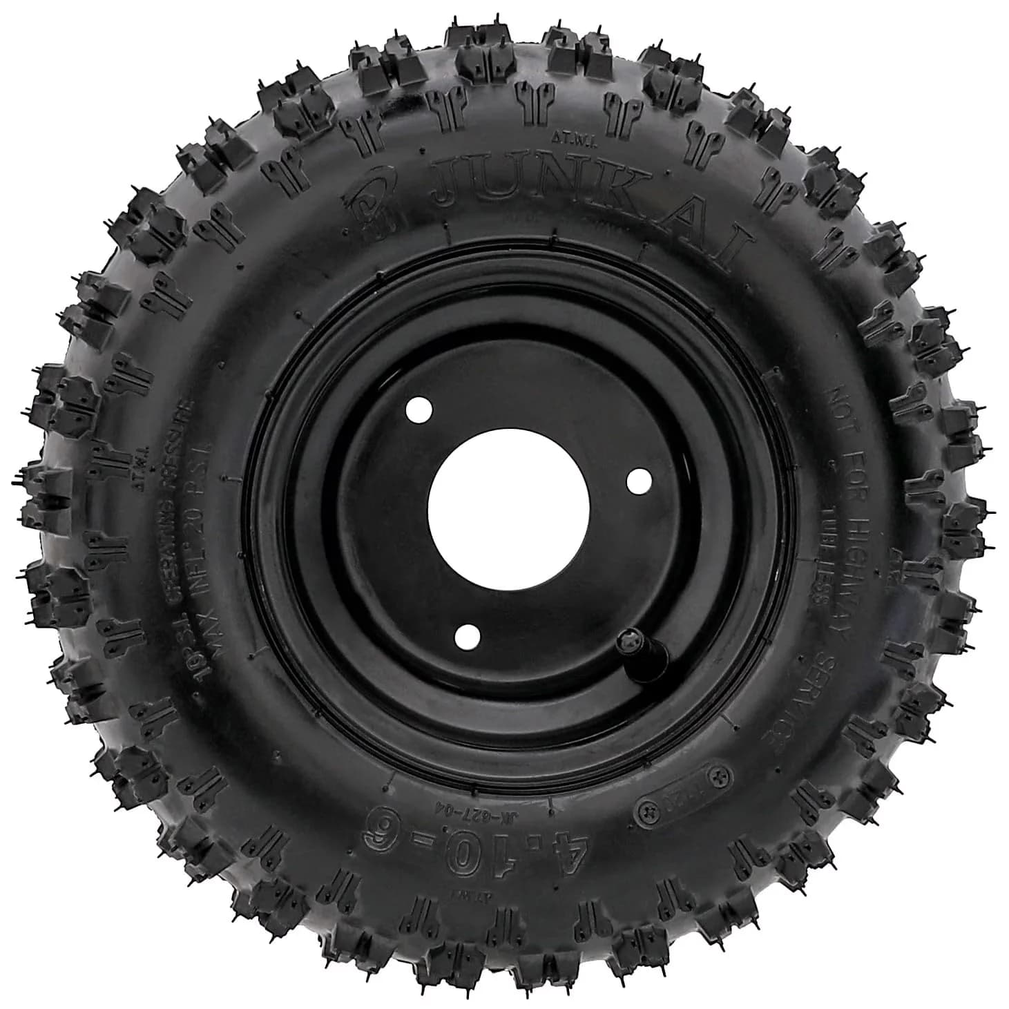 Durable Golf Cart Tire with Mounting hole eye to eye: 3.07''(78mm) - 10-6 Model 5E98BD