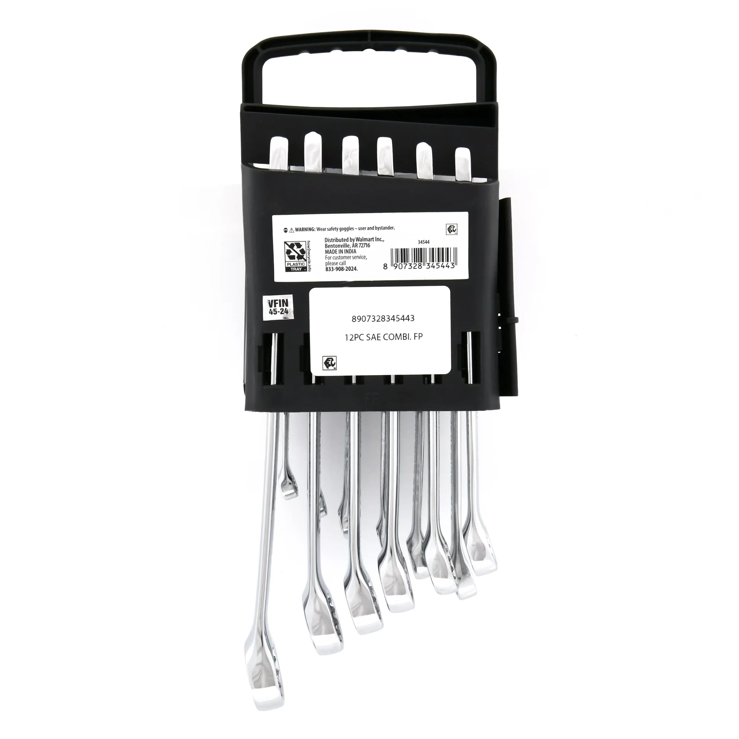 Hand Tool Set Essential with Precision, 12-Piece SAE Combination Wrench - SAE Model F8B81E