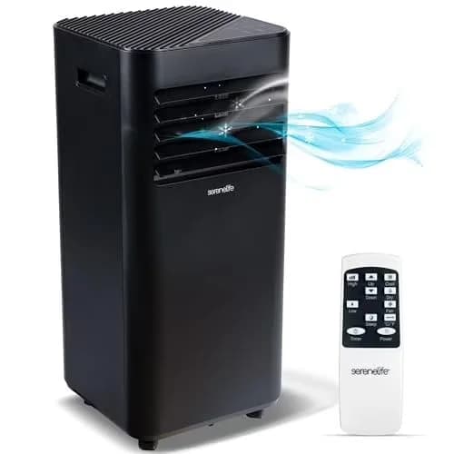 Air Conditioner Innovative with 8000 BTU, Sleep Mode, Remote Controlled - Black Model 657120